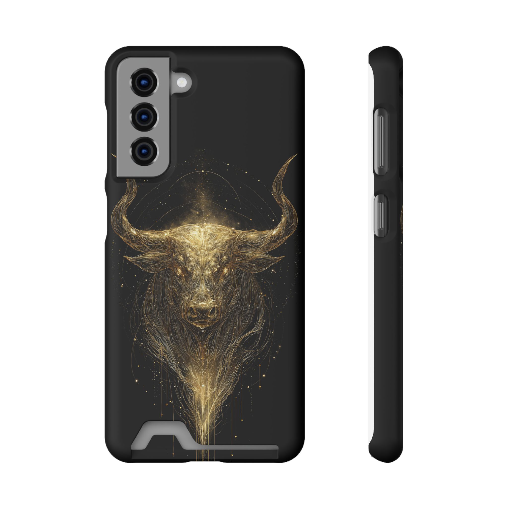 Taurus Zodiac Phone Case with Card Holder – Celestial Gold Bull - Image 61