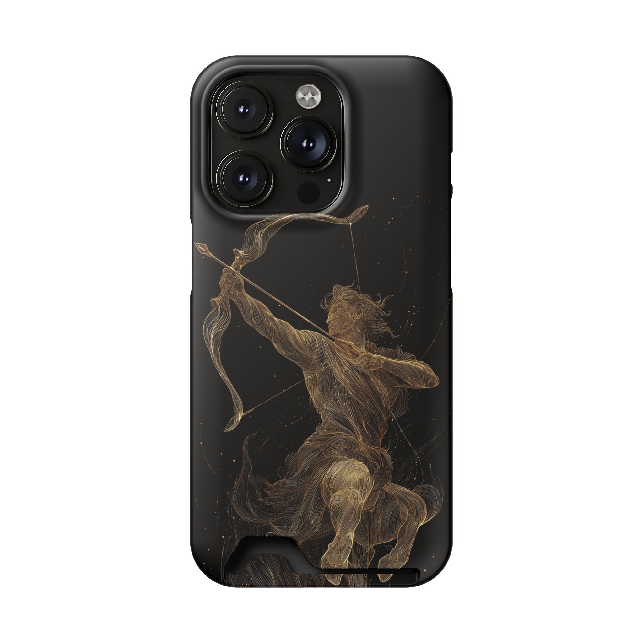 Sagittarius Zodiac Phone Case with Card Holder – Celestial Gold Archer - Image 90