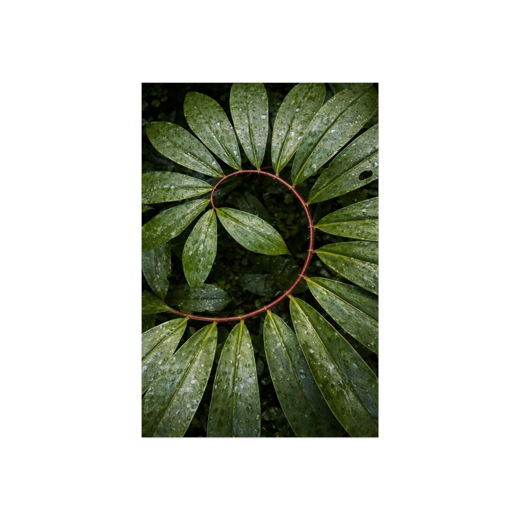 Verdant Halo — Botanical Wreath Fine Art Print - Image 4