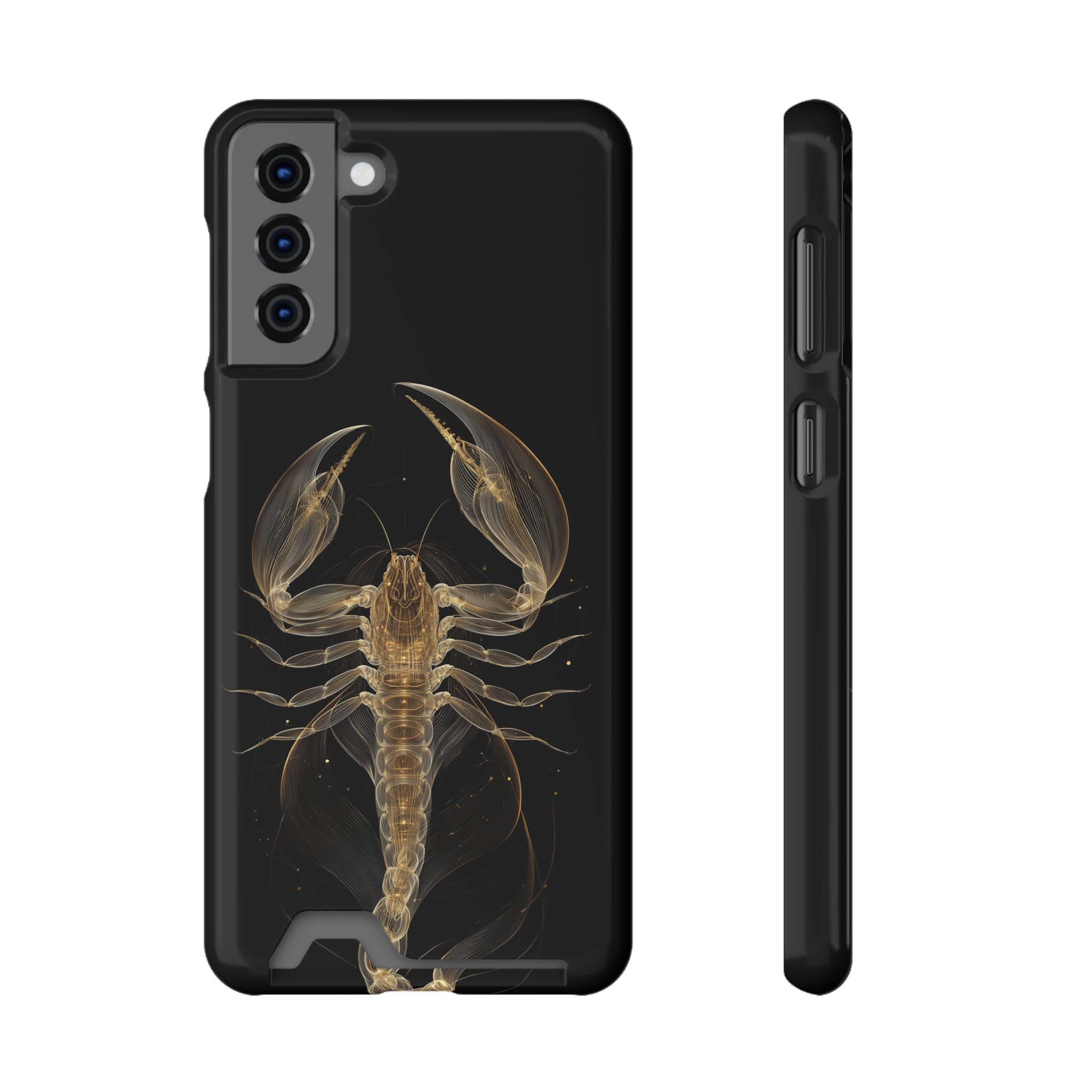 Scorpio Zodiac Phone Case with Card Holder – Celestial Gold Scorpion - Image 65