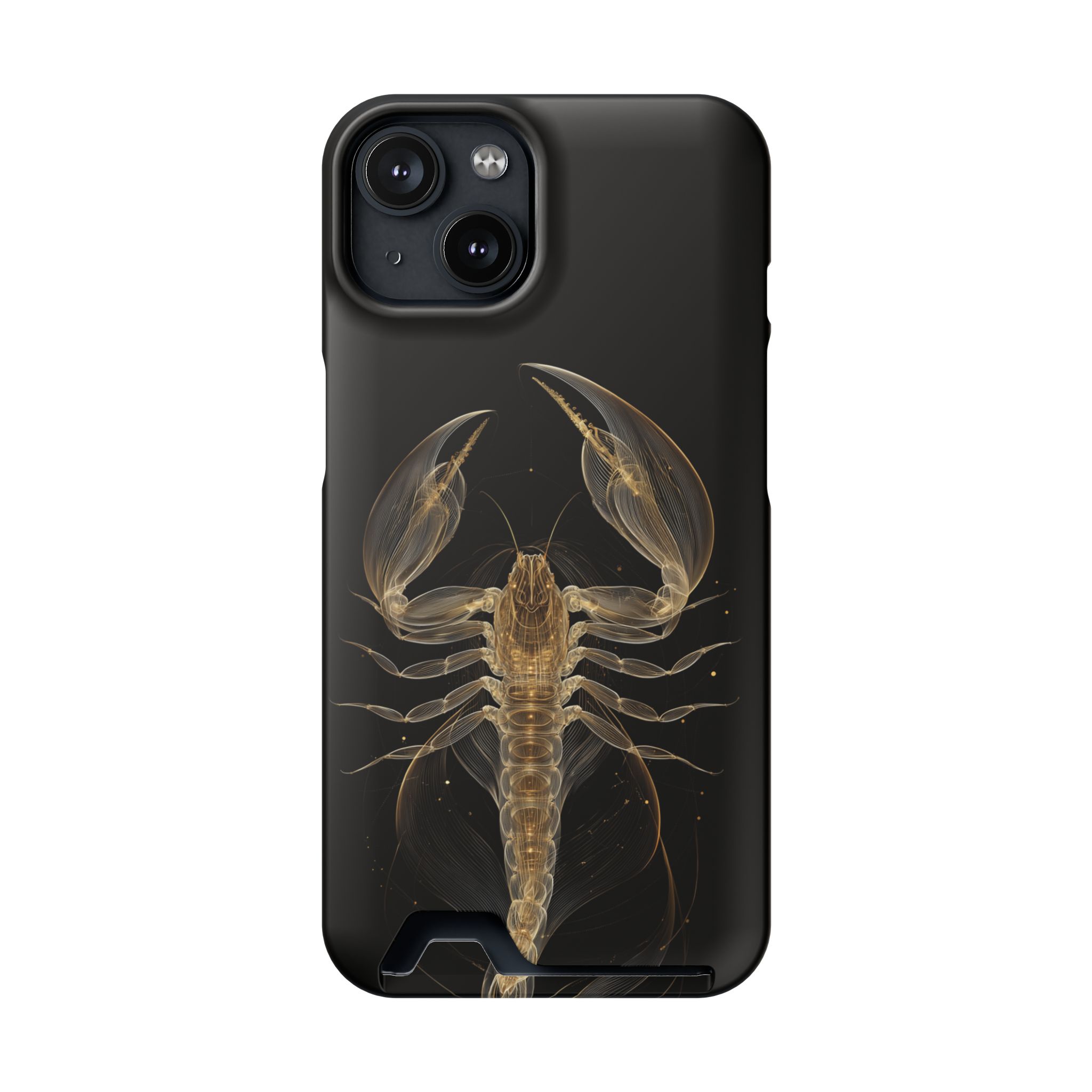 Scorpio Zodiac Phone Case with Card Holder – Celestial Gold Scorpion - Image 89