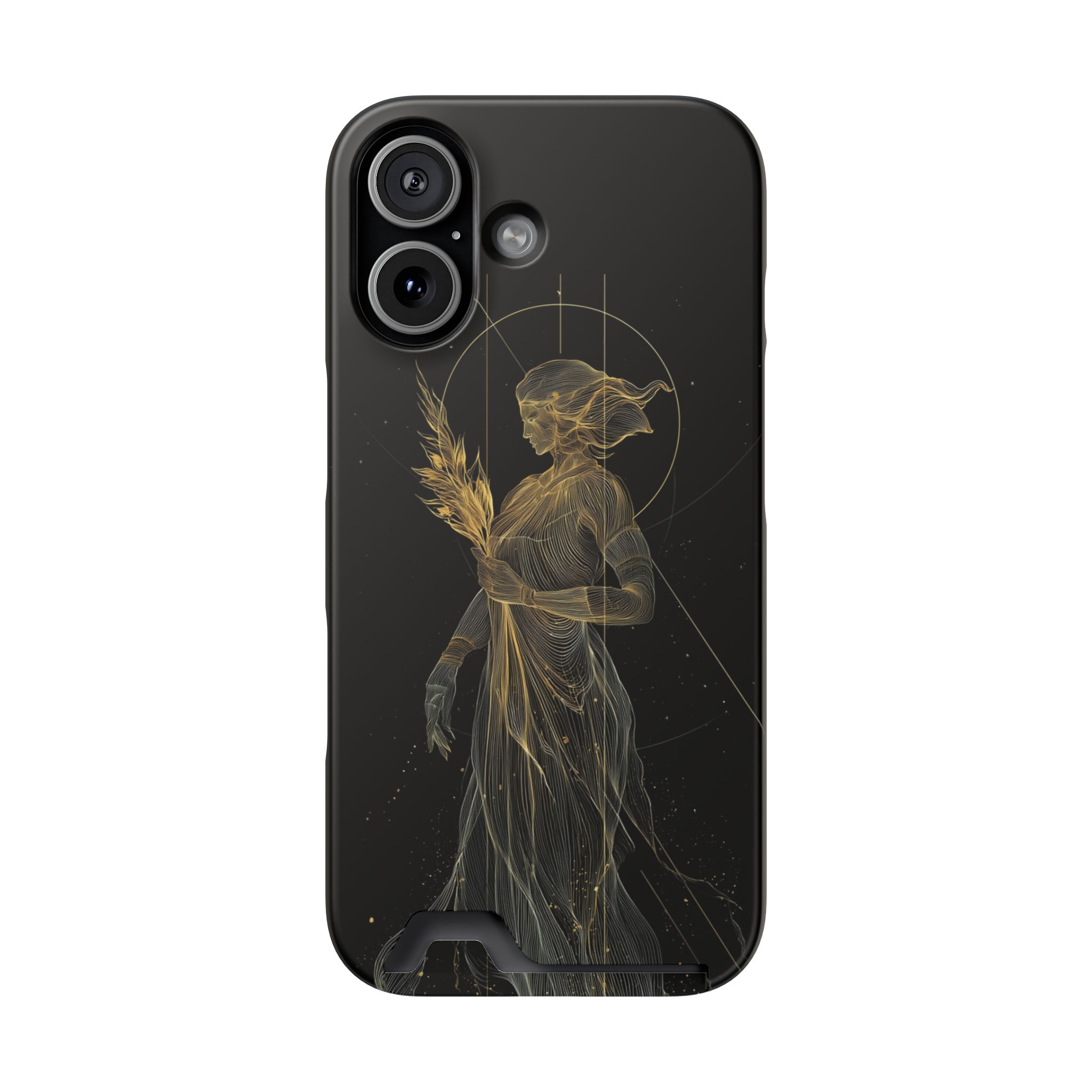 Virgo Zodiac Phone Case with Card Holder – Celestial Gold Maiden - Image 81