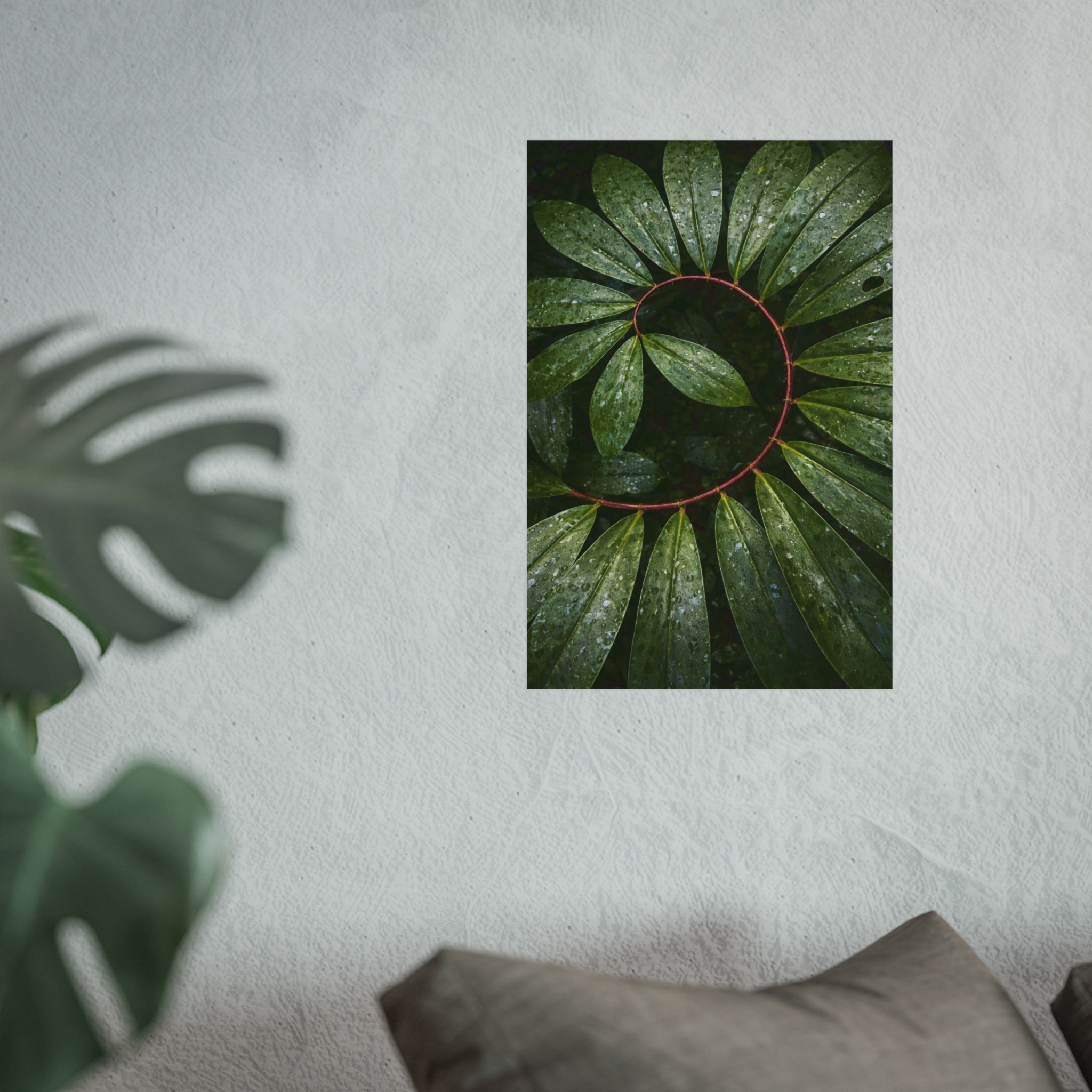 Verdant Halo — Botanical Wreath Fine Art Print - Image 5