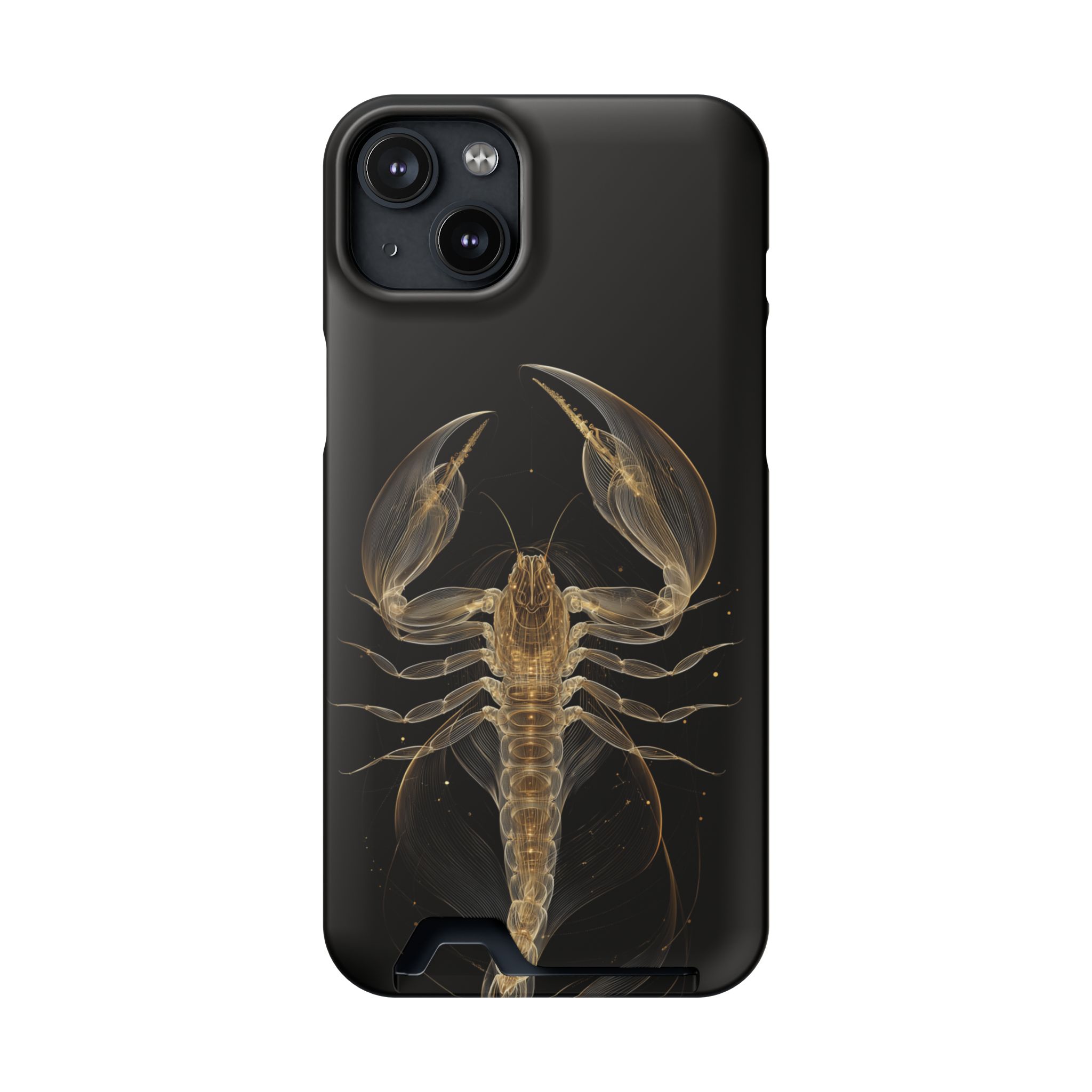 Scorpio Zodiac Phone Case with Card Holder – Celestial Gold Scorpion - Image 91