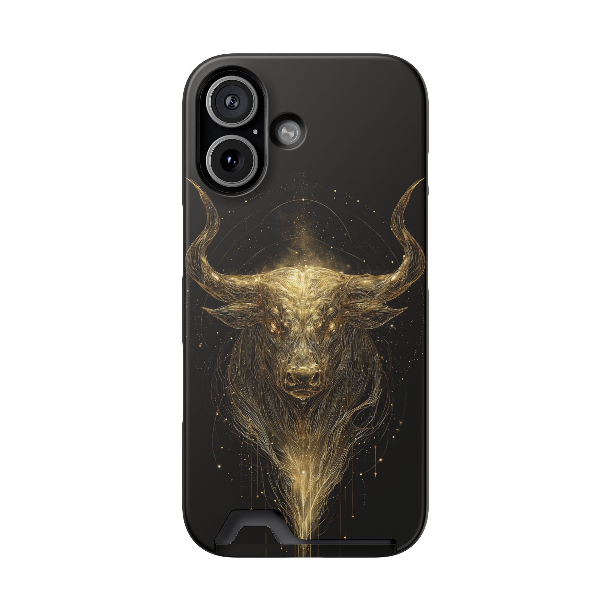 Taurus Zodiac Phone Case with Card Holder – Celestial Gold Bull - Image 81