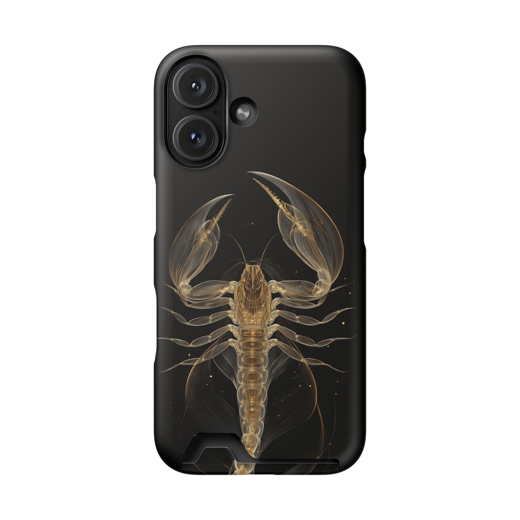 Scorpio Zodiac Phone Case with Card Holder – Celestial Gold Scorpion - Image 106