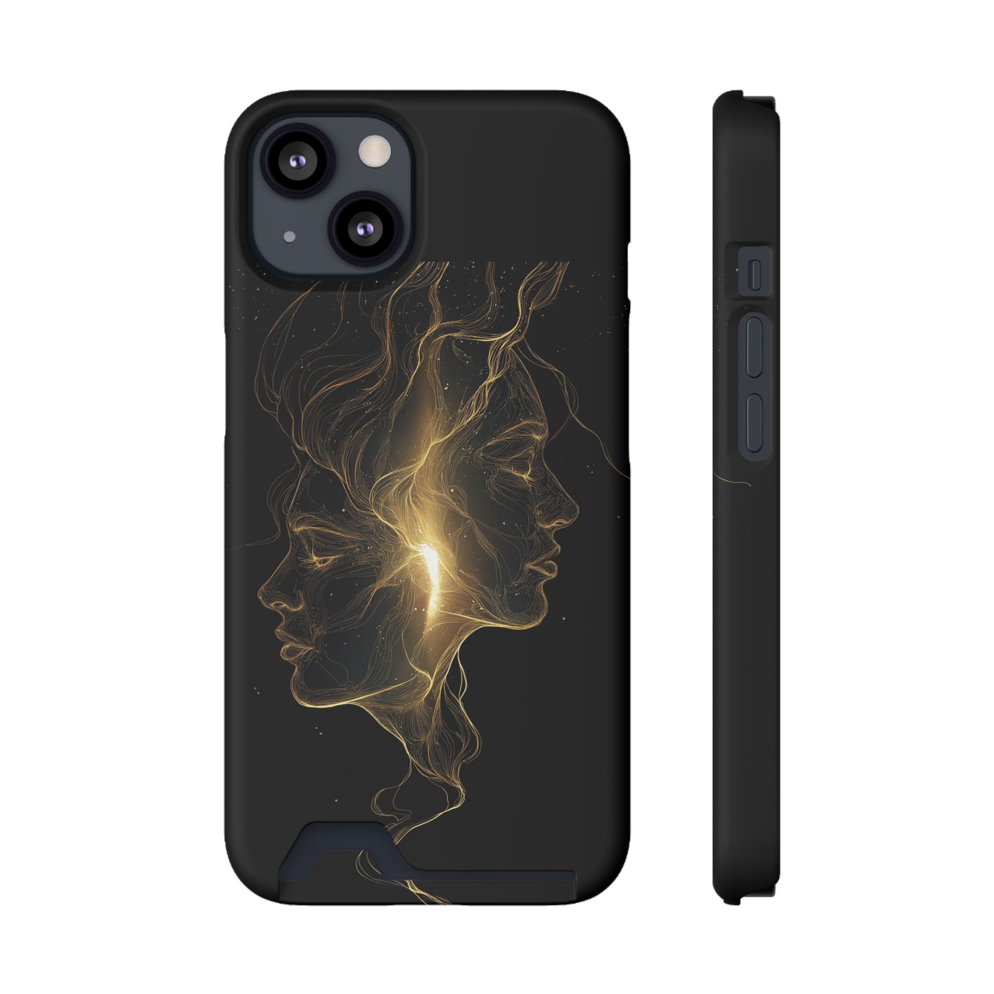 Gemini Zodiac Phone Case with Card Holder – Celestial Gold Twins - Image 29