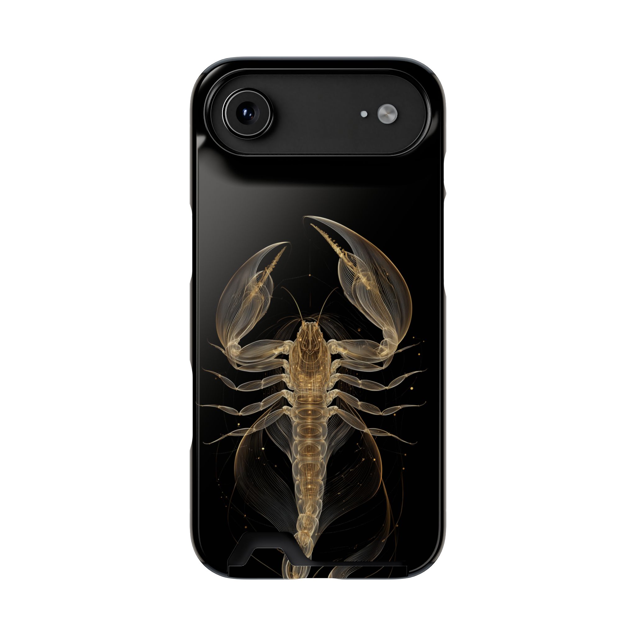 Scorpio Zodiac Phone Case with Card Holder – Celestial Gold Scorpion - Image 86