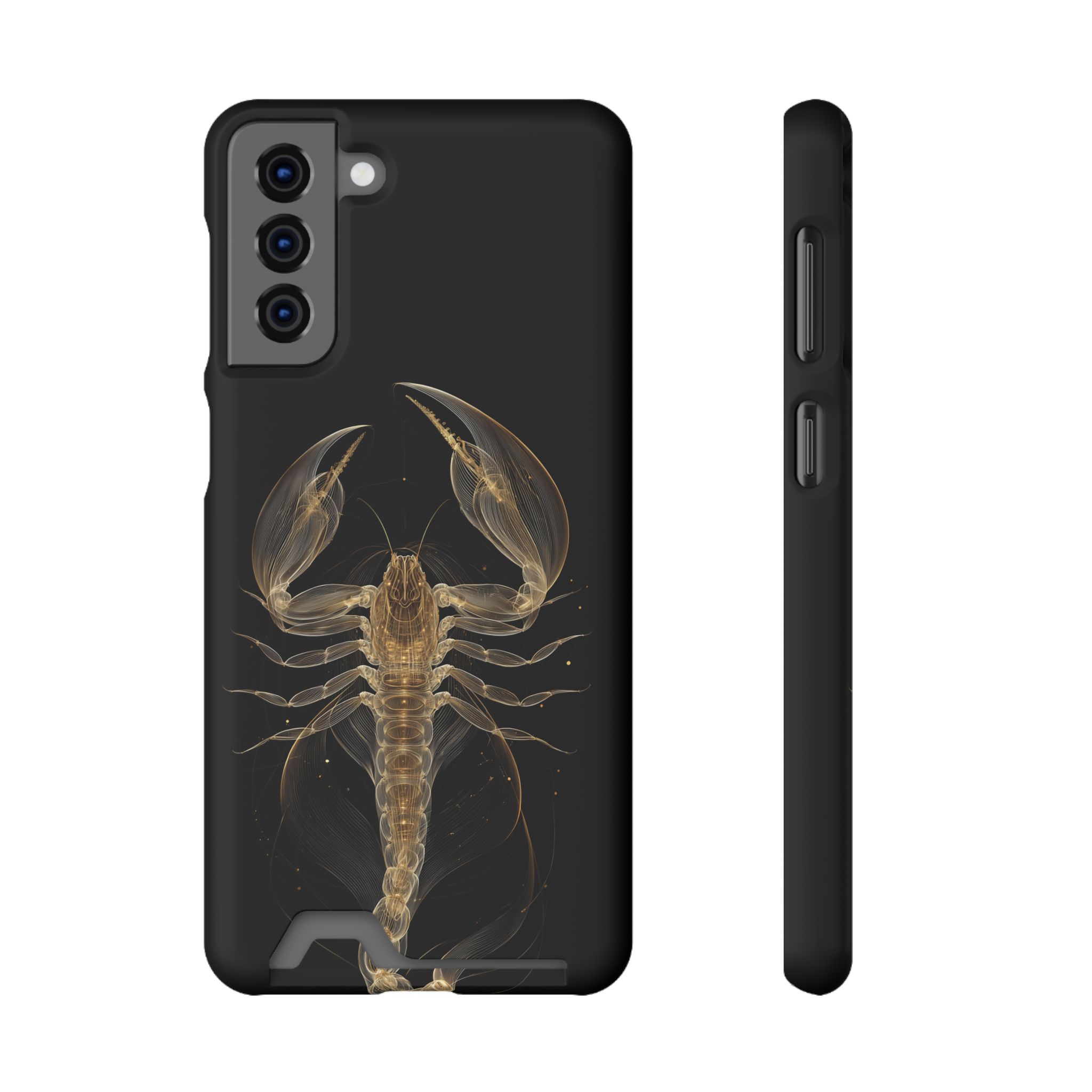 Scorpio Zodiac Phone Case with Card Holder – Celestial Gold Scorpion - Image 69