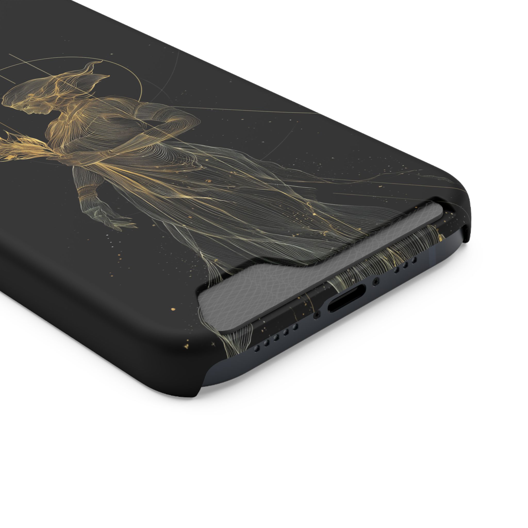 Virgo Zodiac Phone Case with Card Holder – Celestial Gold Maiden - Image 30
