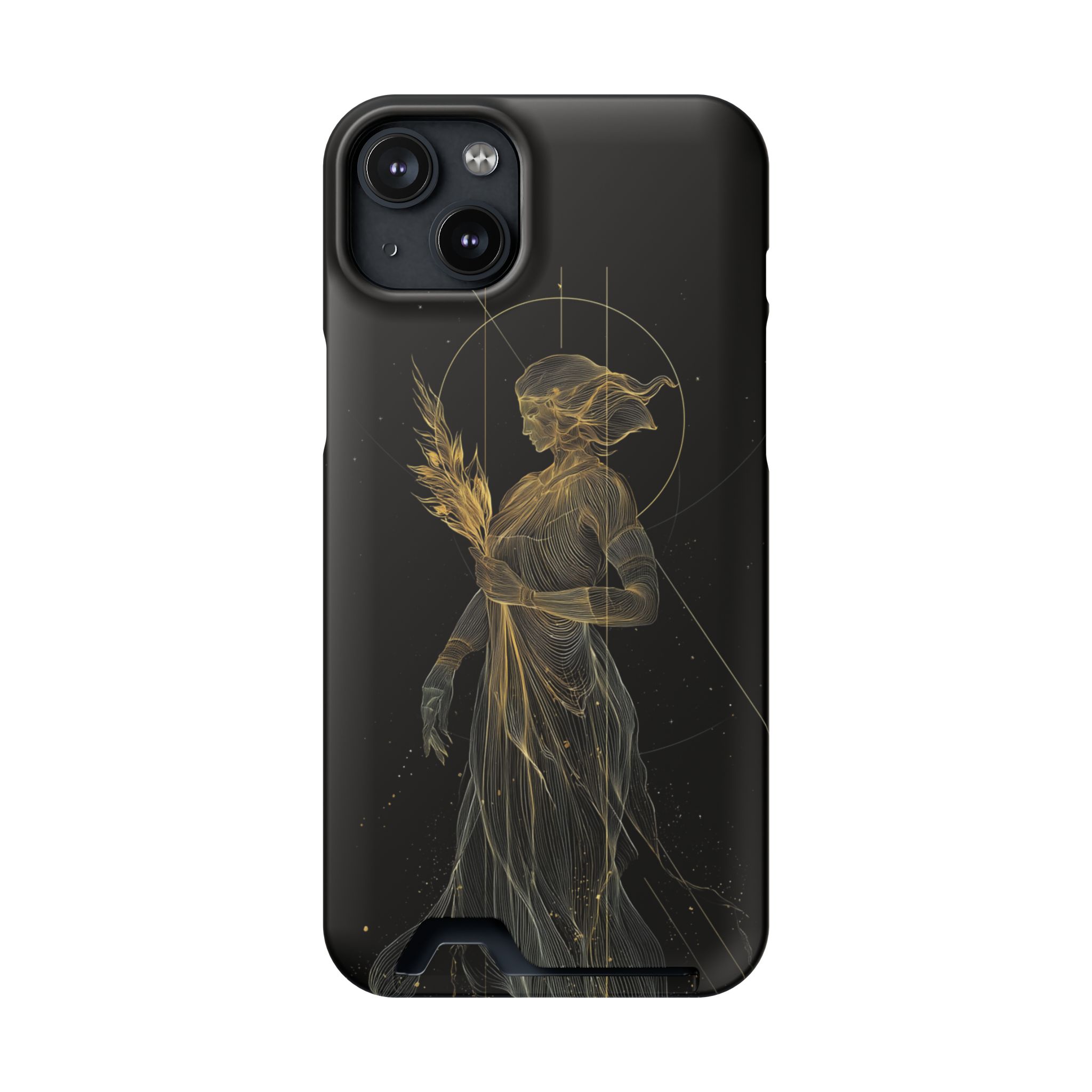 Virgo Zodiac Phone Case with Card Holder – Celestial Gold Maiden - Image 91