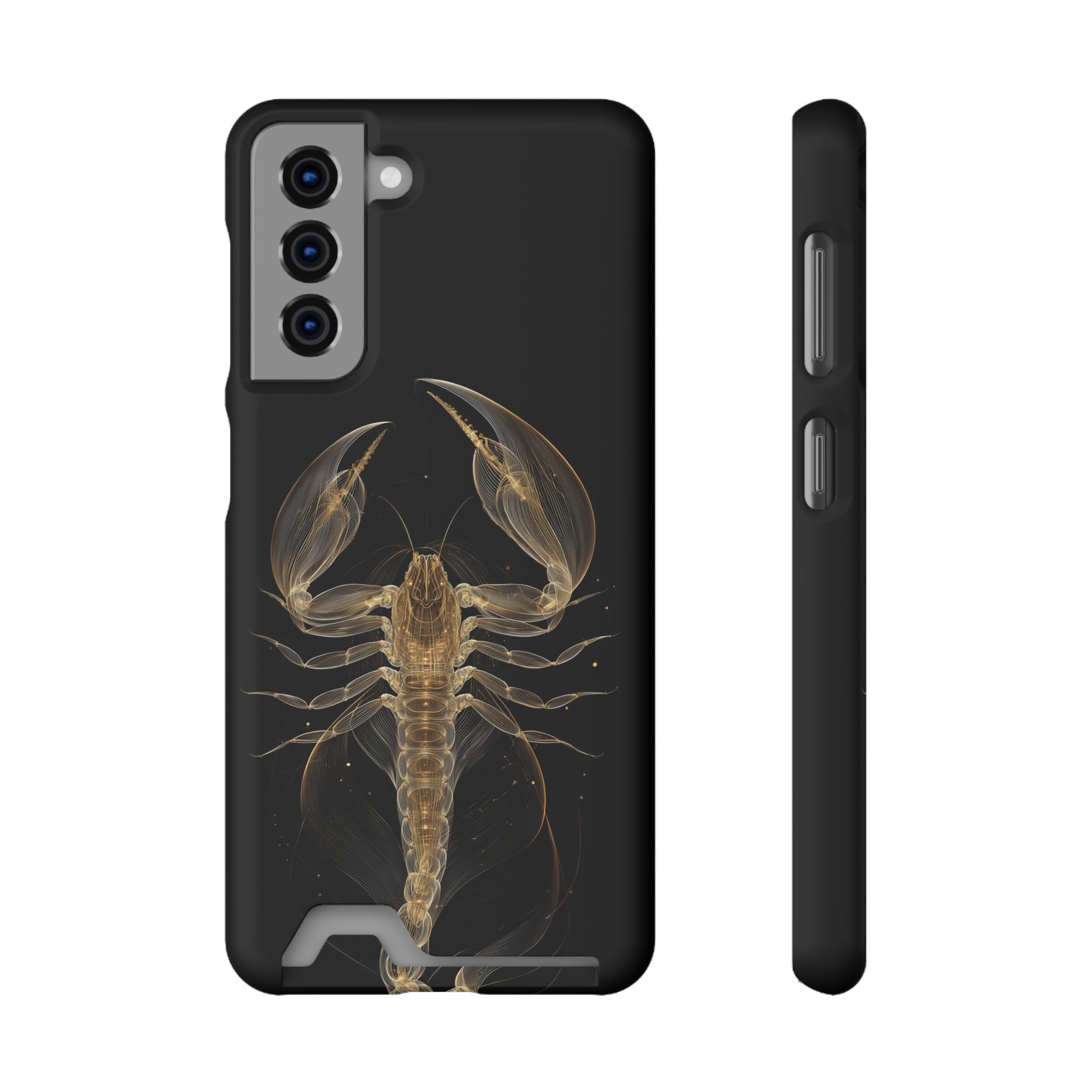 Scorpio Zodiac Phone Case with Card Holder – Celestial Gold Scorpion - Image 61