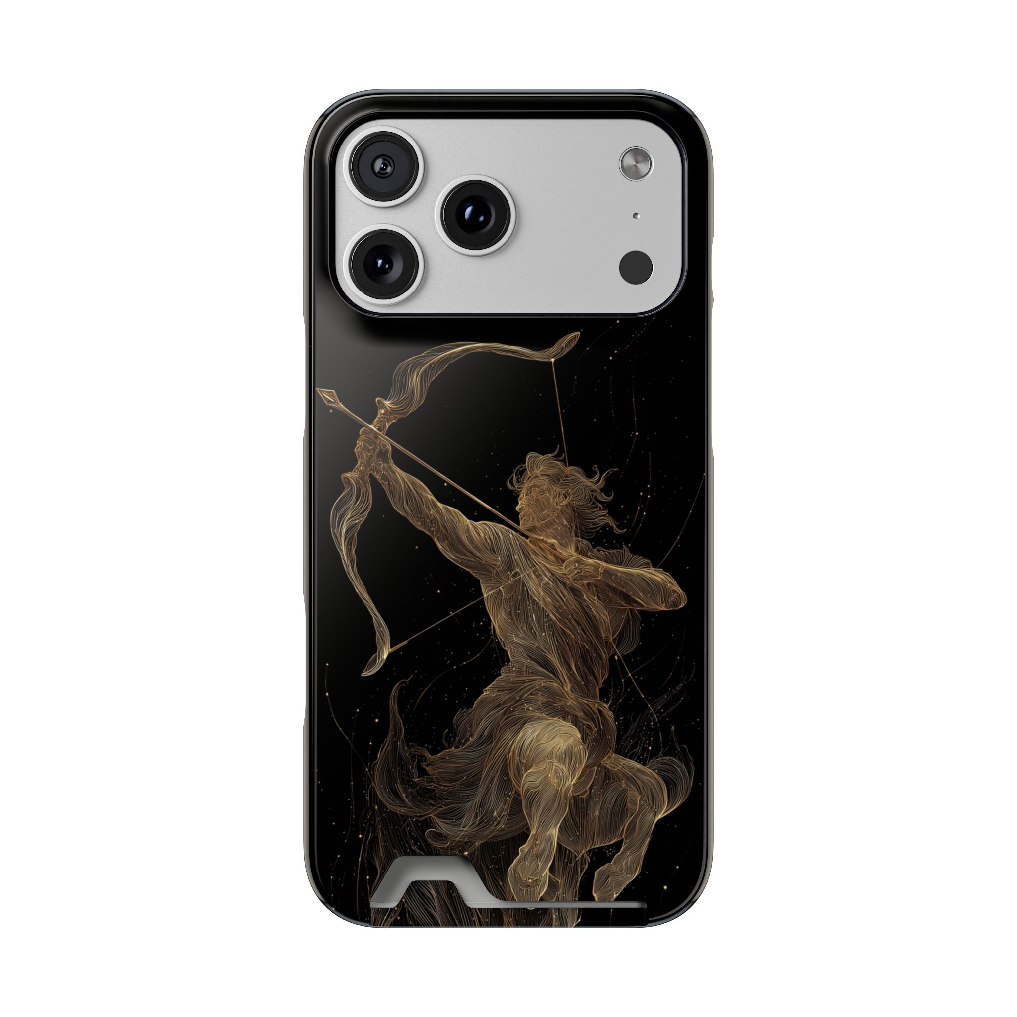 Sagittarius Zodiac Phone Case with Card Holder – Celestial Gold Archer - Image 88