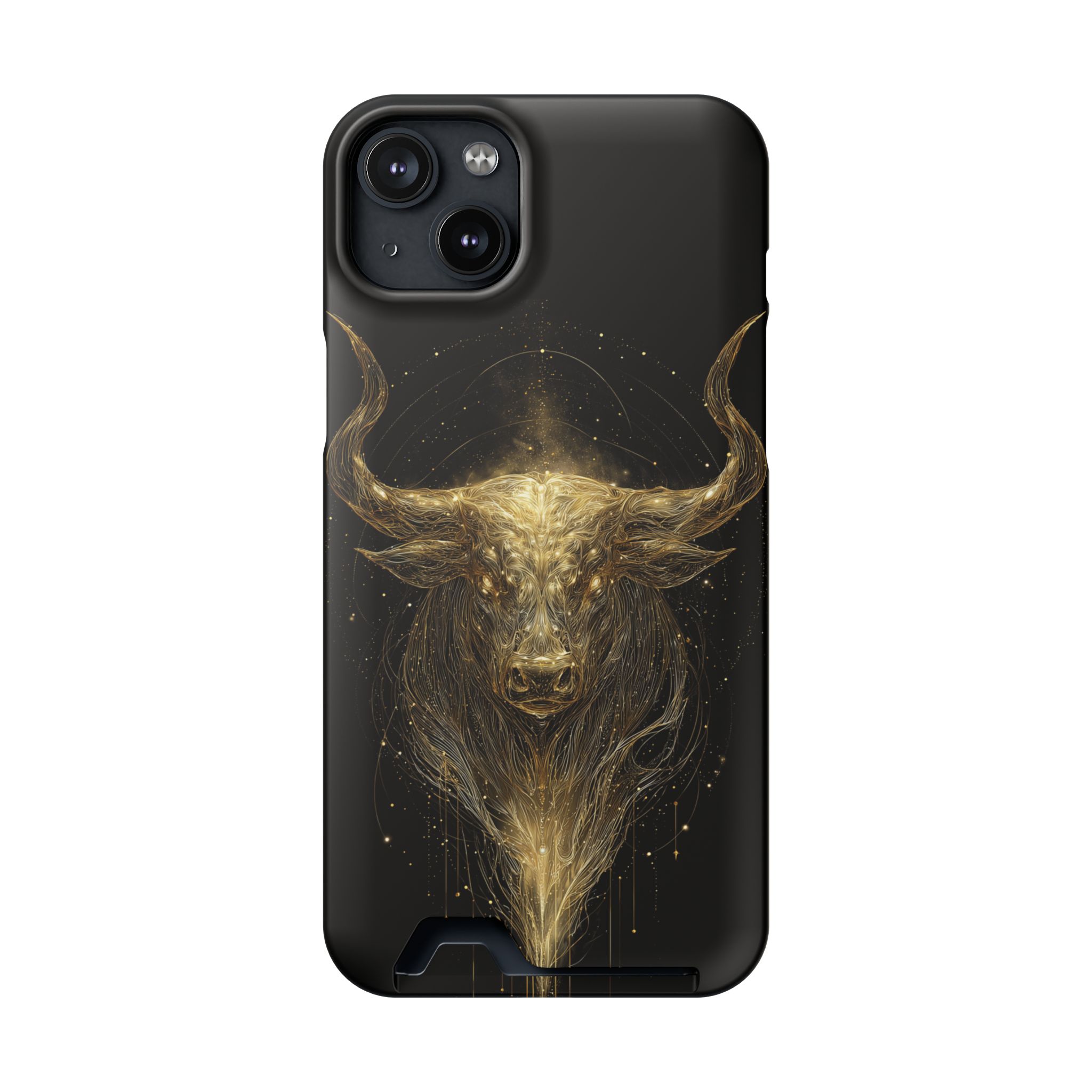 Taurus Zodiac Phone Case with Card Holder – Celestial Gold Bull - Image 91