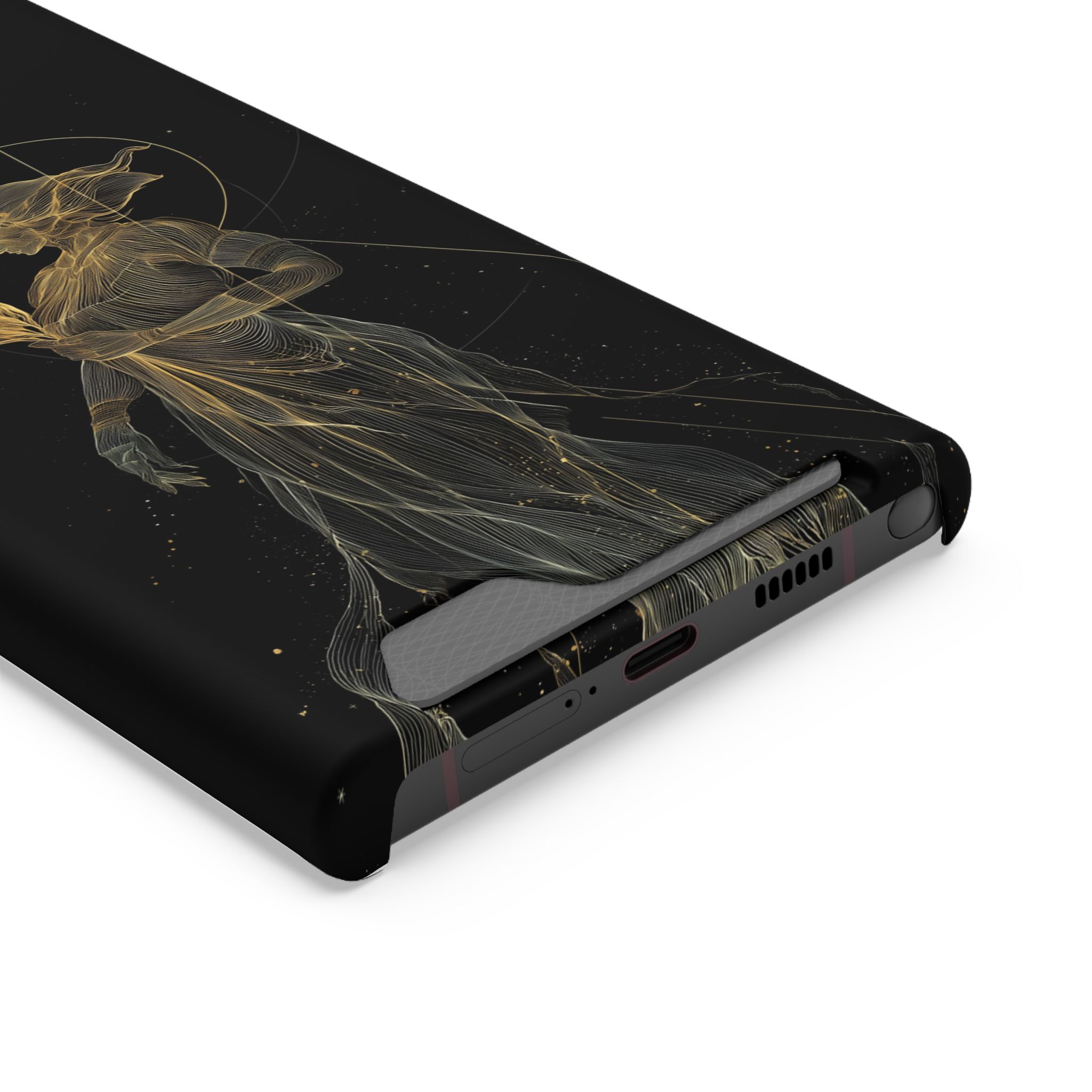 Virgo Zodiac Phone Case with Card Holder – Celestial Gold Maiden - Image 22