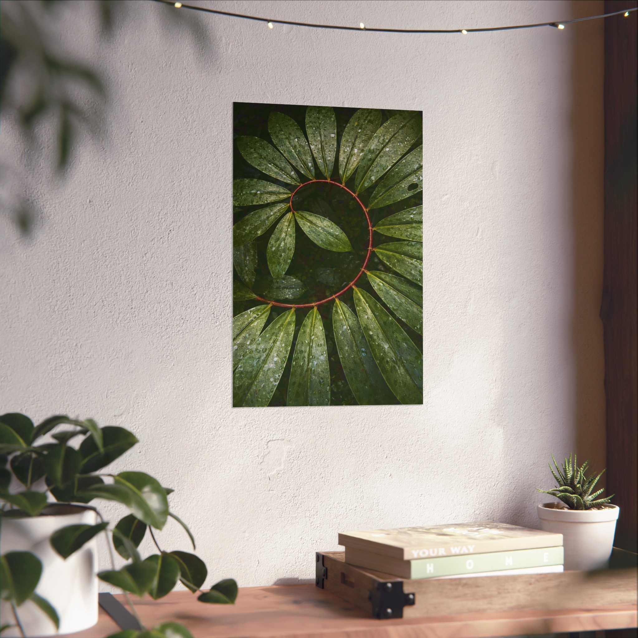Verdant Halo — Botanical Wreath Fine Art Print - Image 6