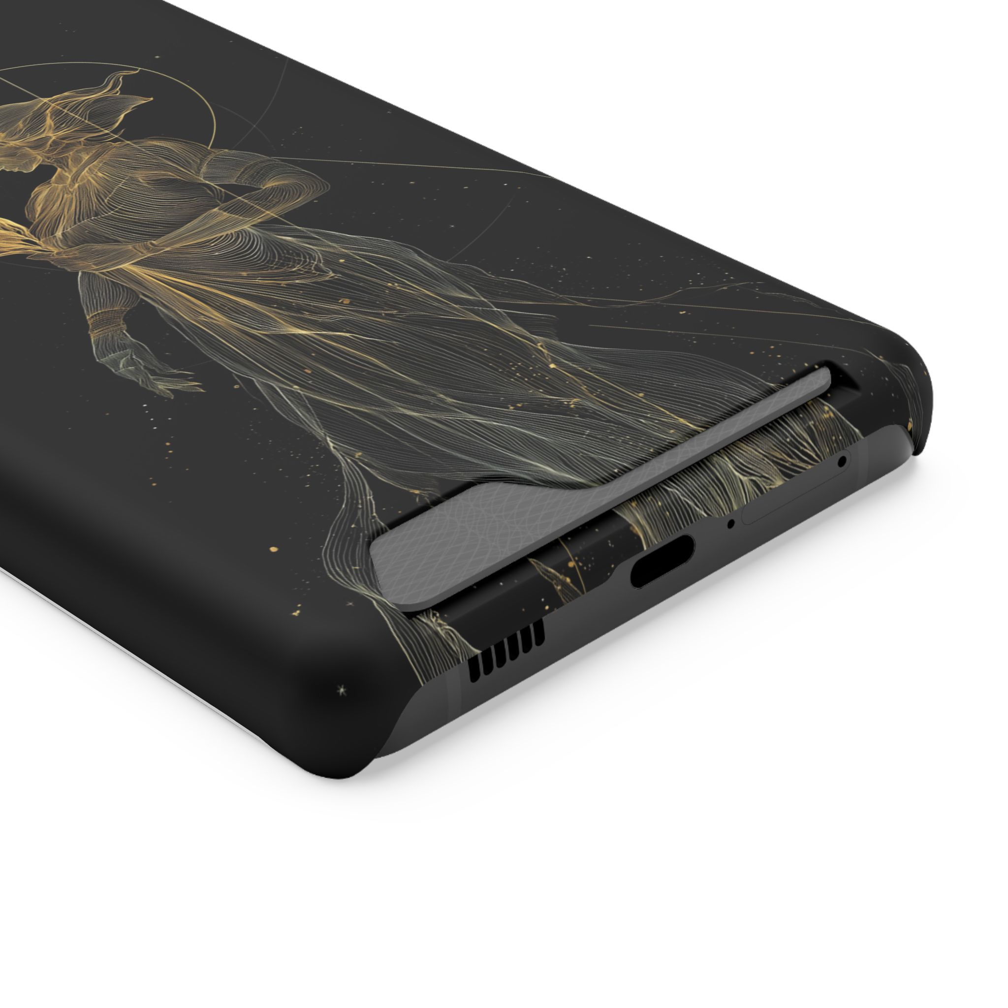 Virgo Zodiac Phone Case with Card Holder – Celestial Gold Maiden - Image 78