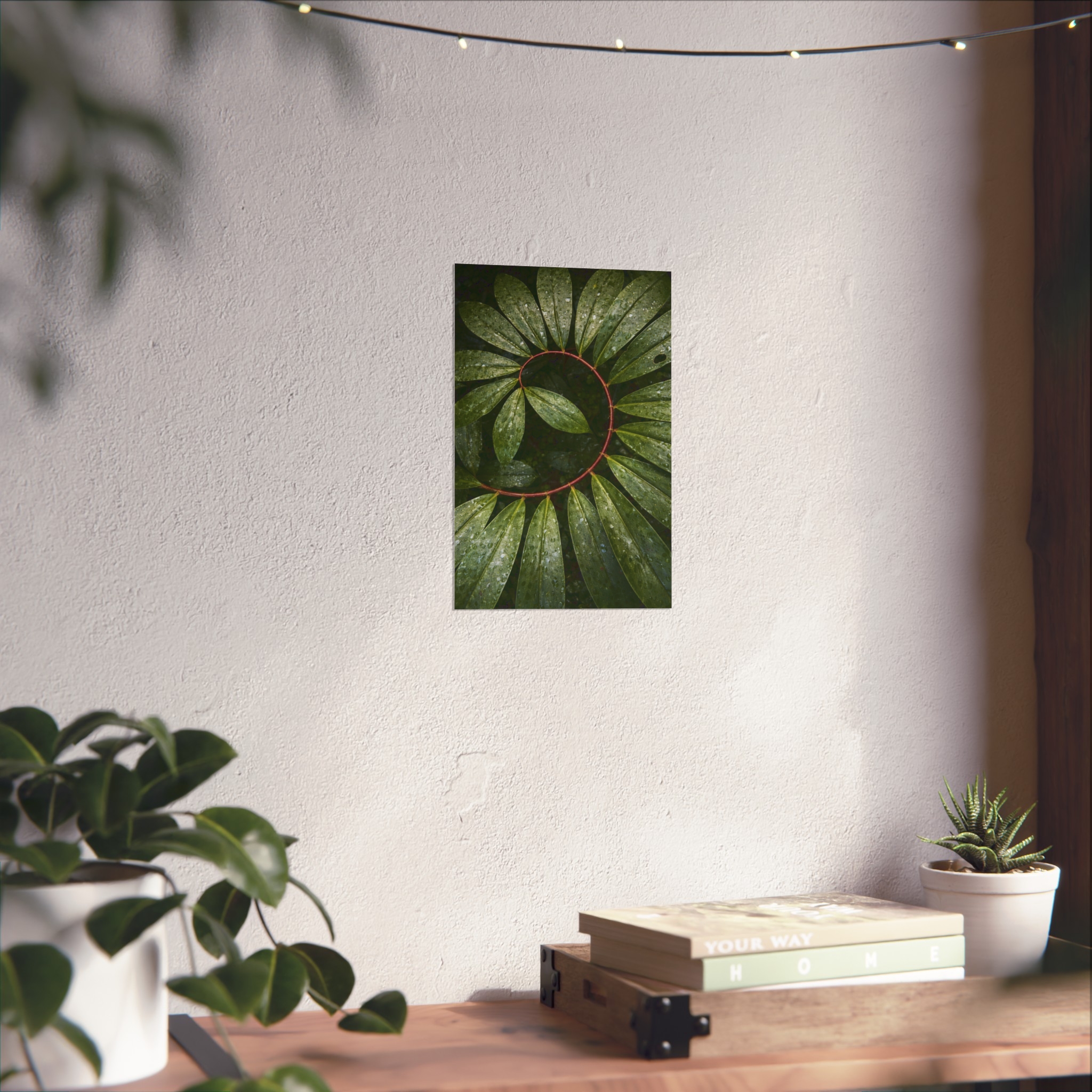 Verdant Halo — Botanical Wreath Fine Art Print - Image 3