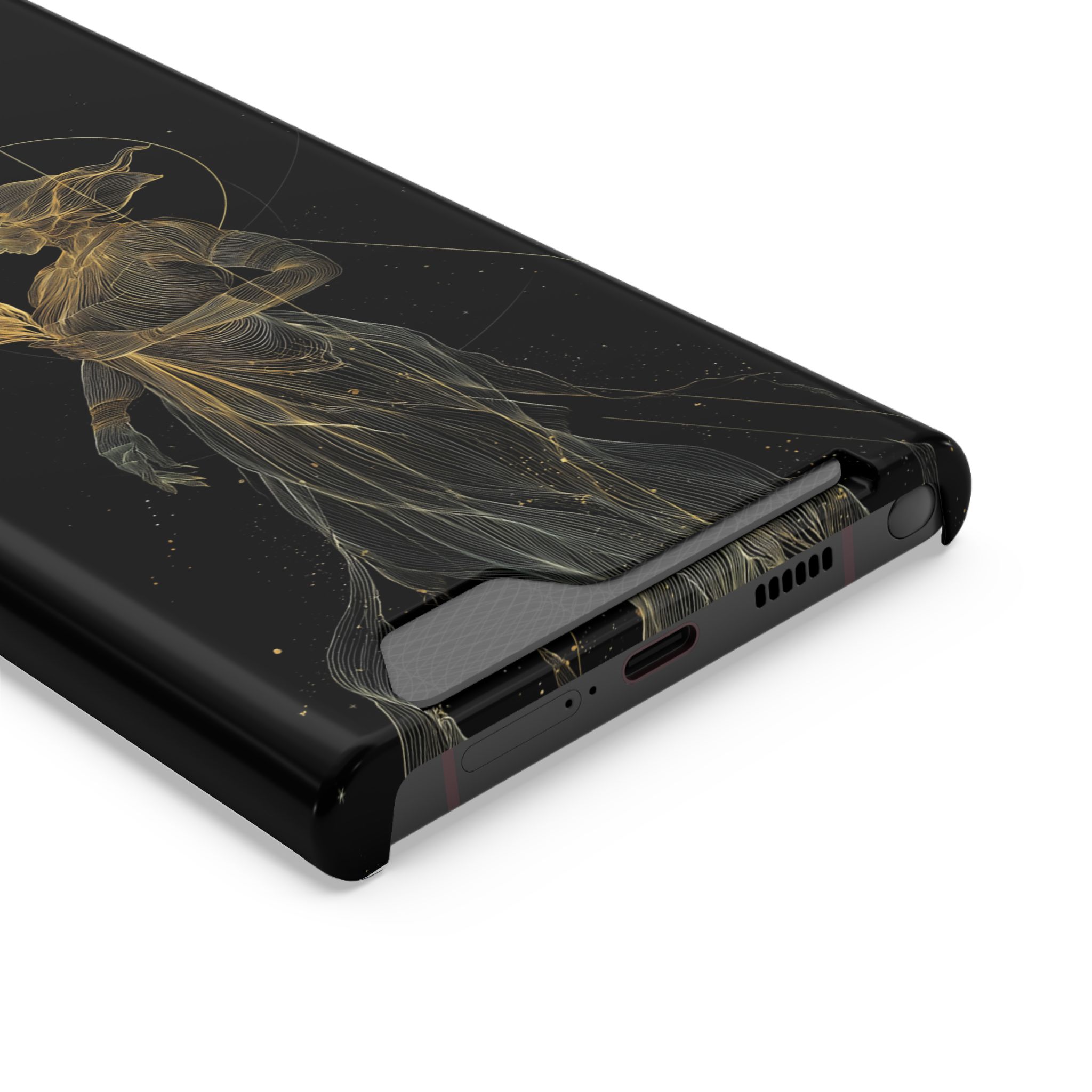 Virgo Zodiac Phone Case with Card Holder – Celestial Gold Maiden - Image 18