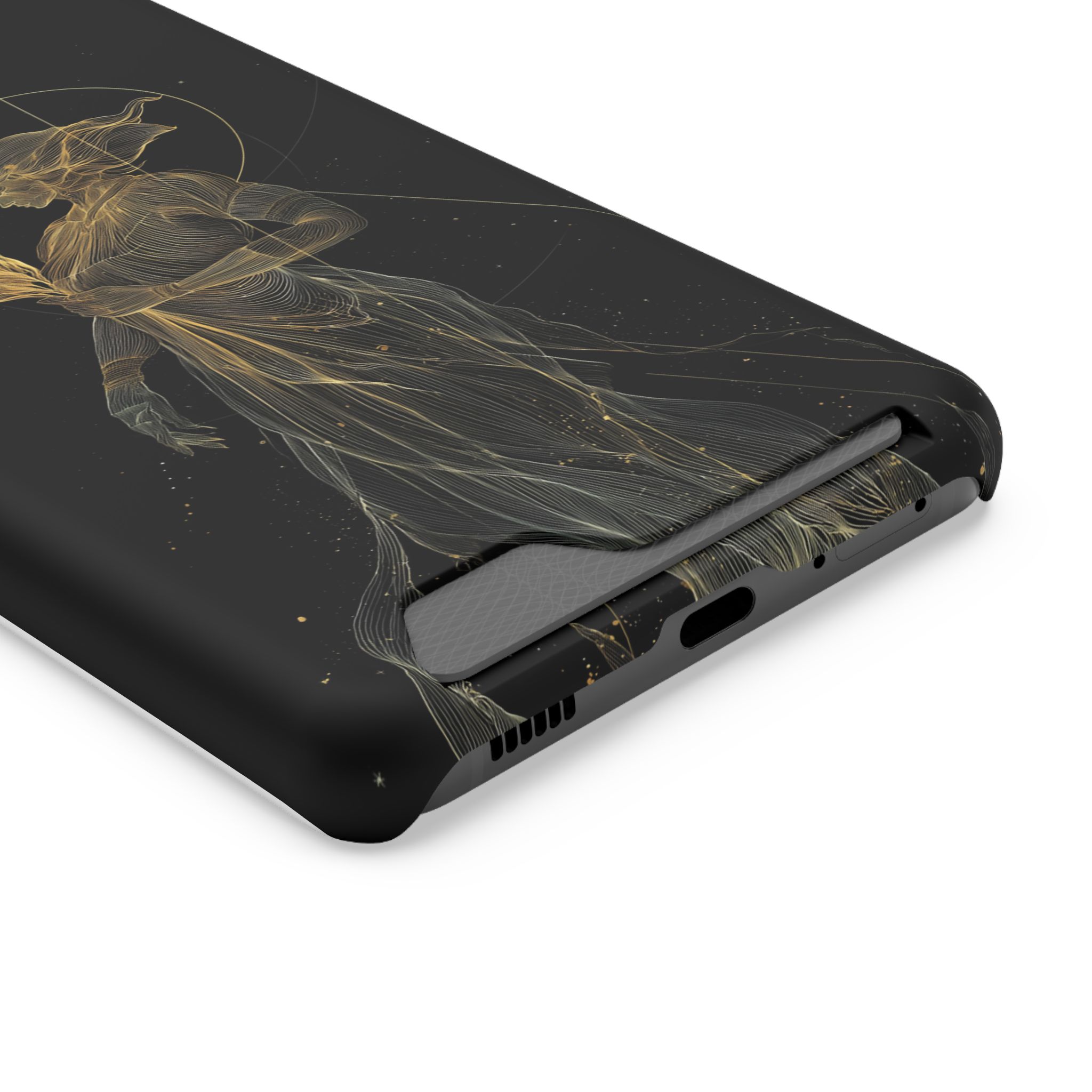Virgo Zodiac Phone Case with Card Holder – Celestial Gold Maiden - Image 70