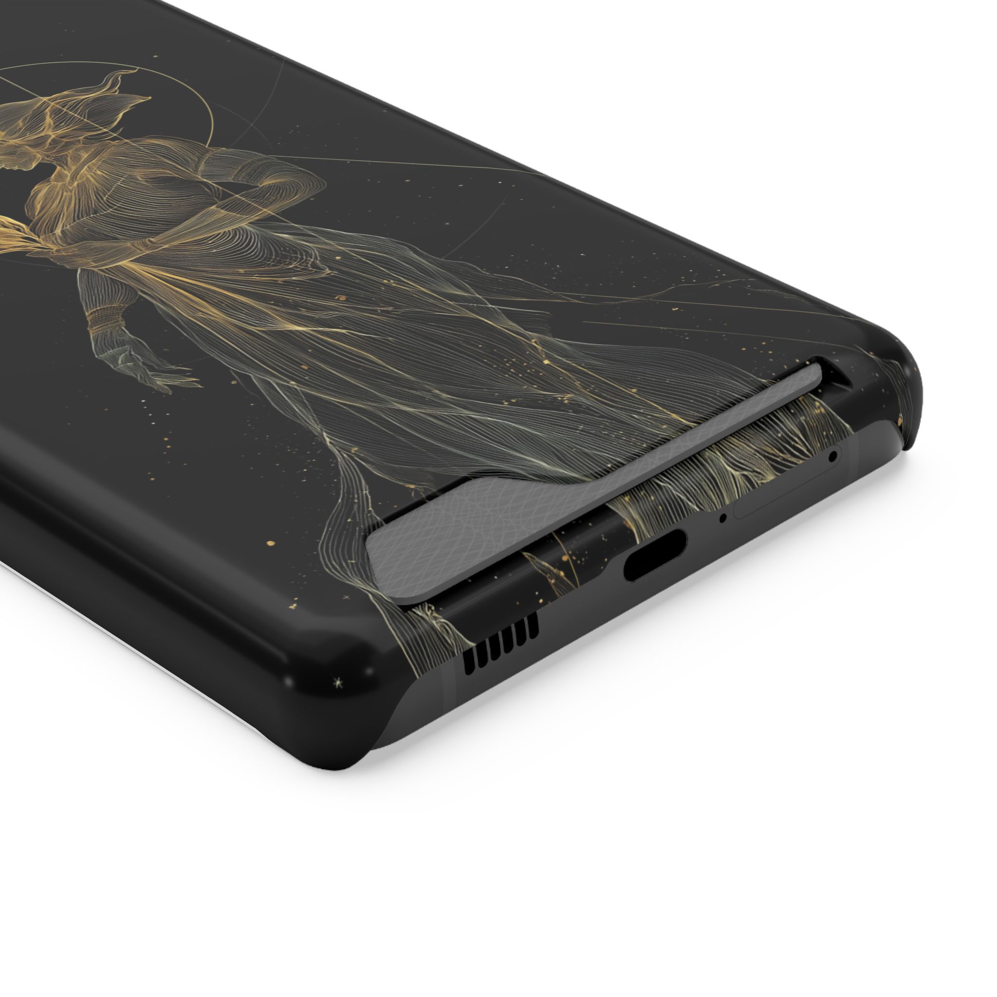 Virgo Zodiac Phone Case with Card Holder – Celestial Gold Maiden - Image 74