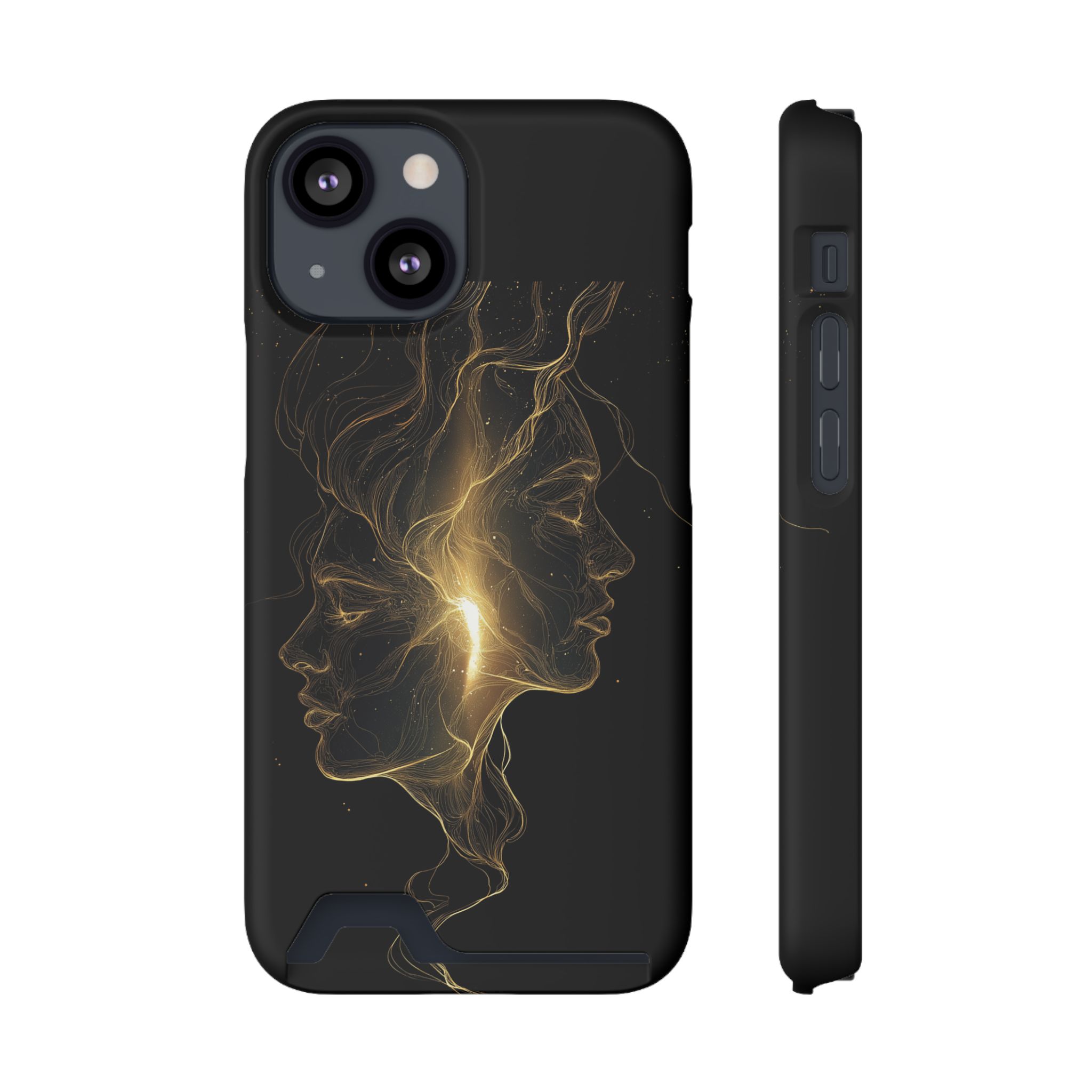 Gemini Zodiac Phone Case with Card Holder – Celestial Gold Twins - Image 37