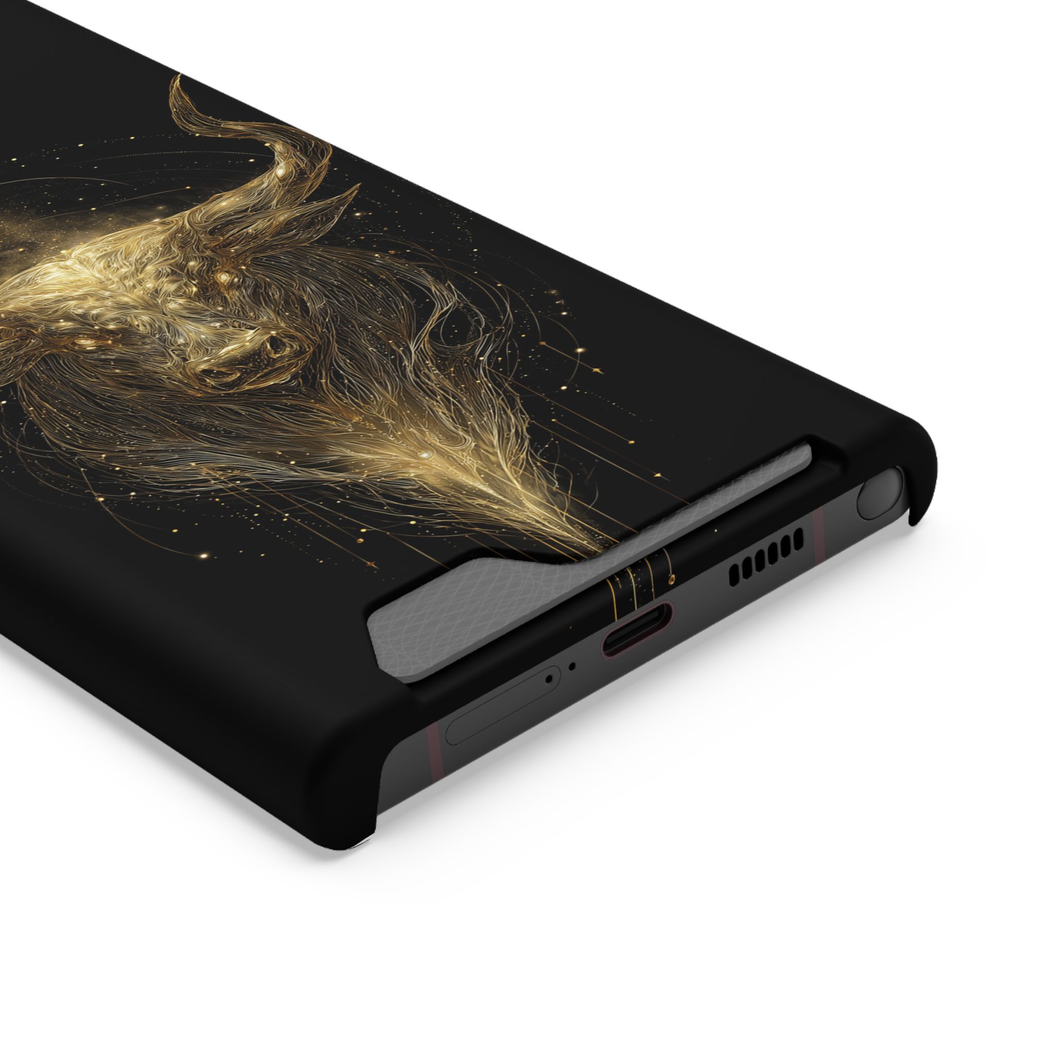 Taurus Zodiac Phone Case with Card Holder – Celestial Gold Bull - Image 22
