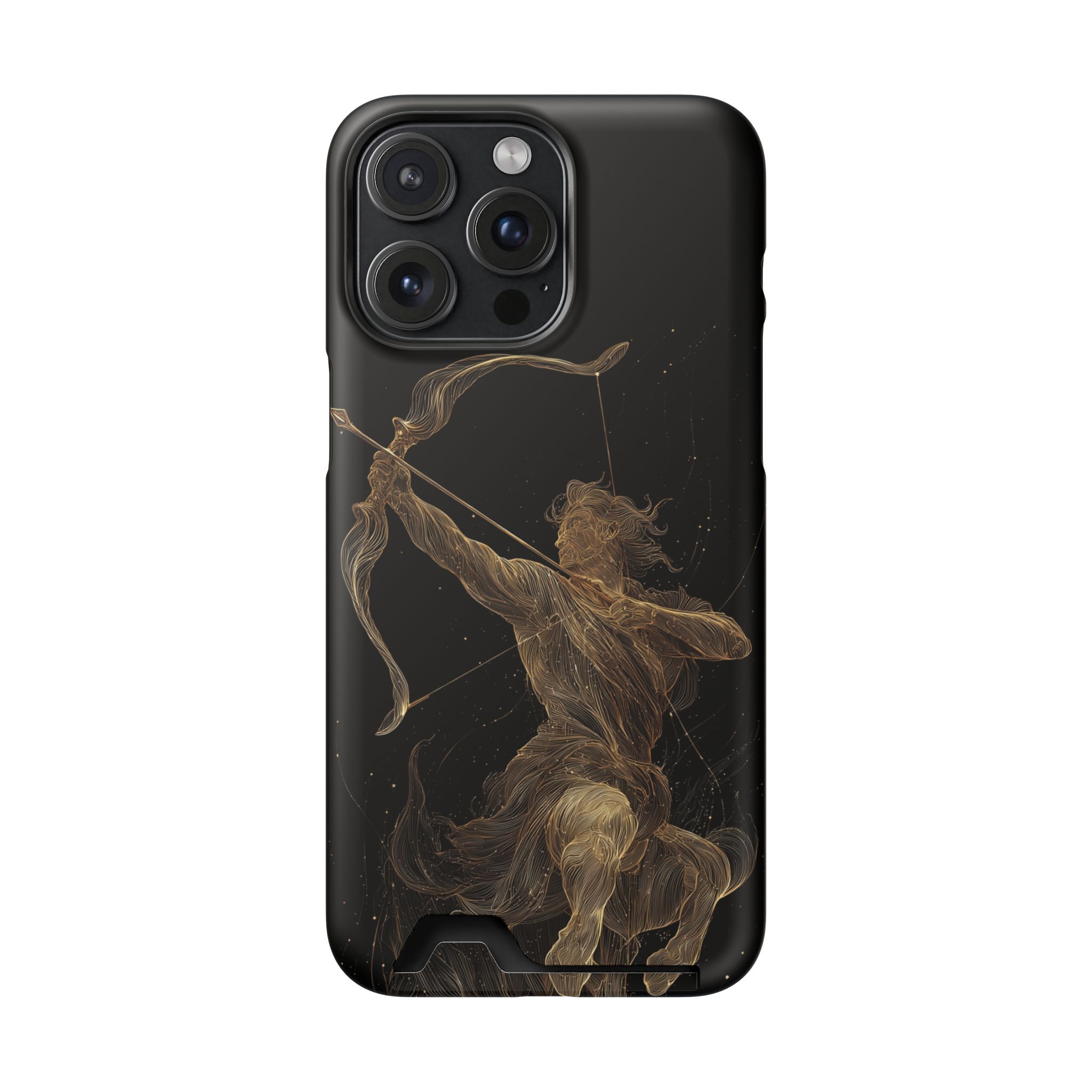 Sagittarius Zodiac Phone Case with Card Holder – Celestial Gold Archer - Image 104