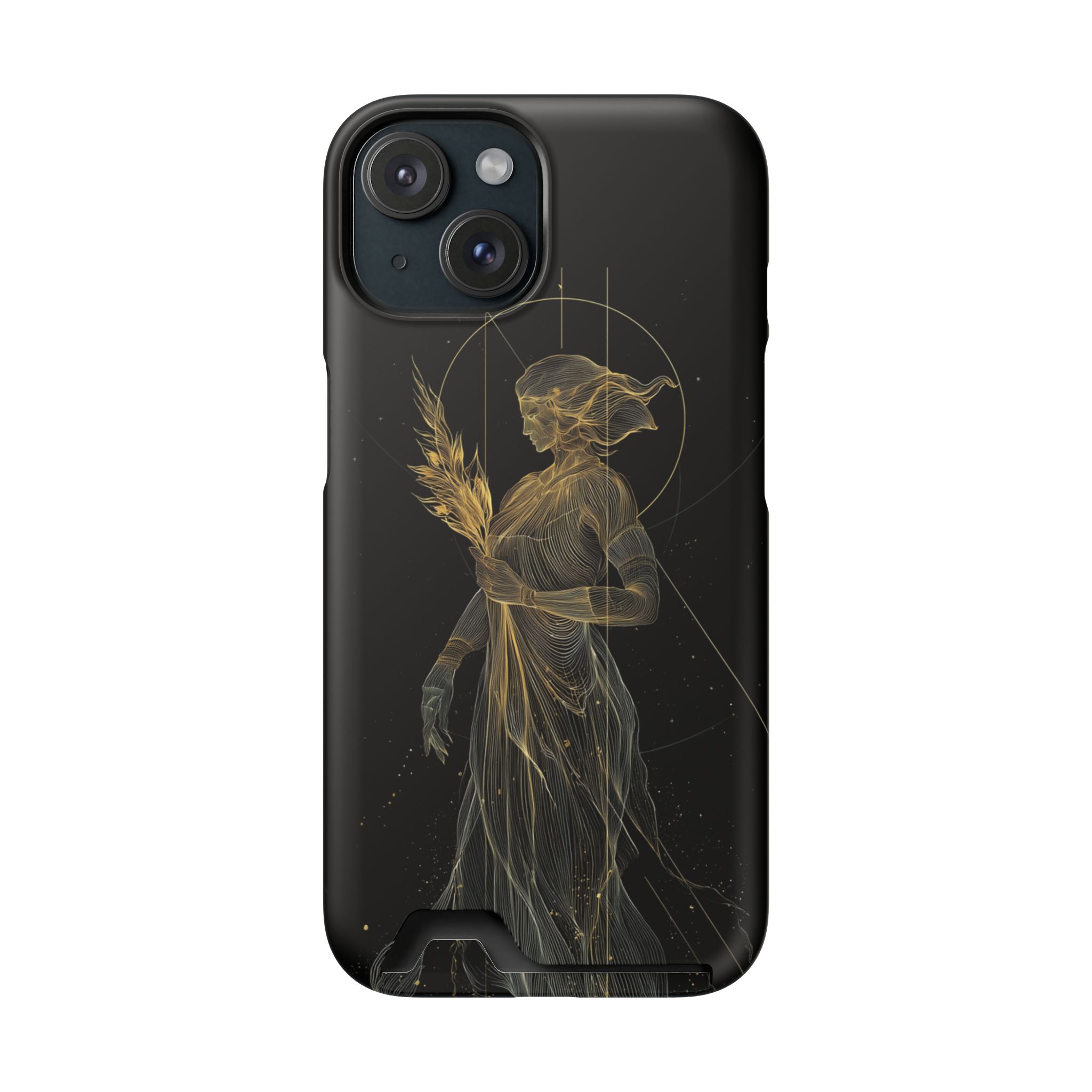 Virgo Zodiac Phone Case with Card Holder – Celestial Gold Maiden - Image 98