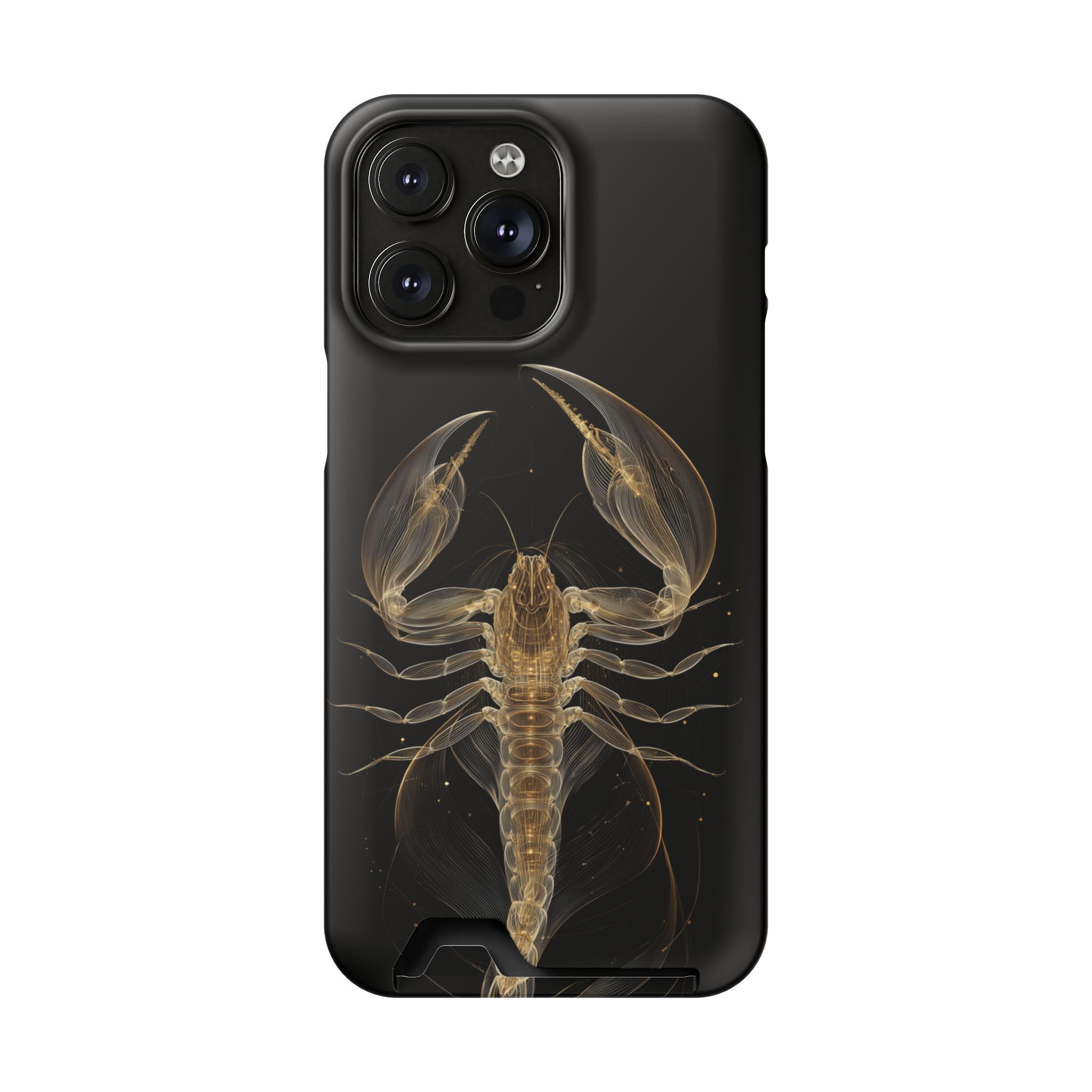 Scorpio Zodiac Phone Case with Card Holder – Celestial Gold Scorpion - Image 92