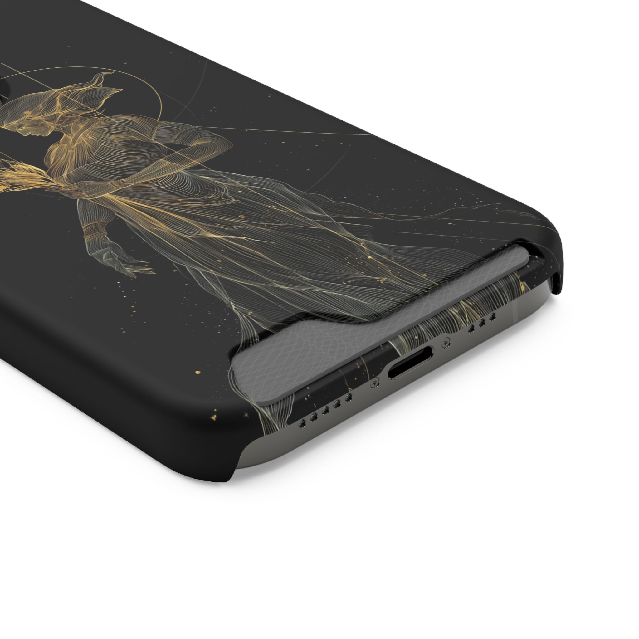 Virgo Zodiac Phone Case with Card Holder – Celestial Gold Maiden - Image 46