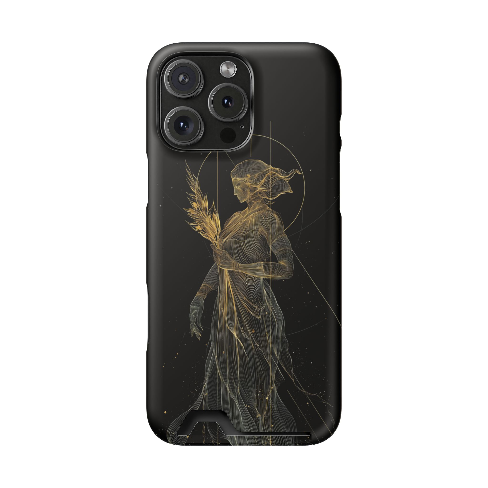 Virgo Zodiac Phone Case with Card Holder – Celestial Gold Maiden - Image 112