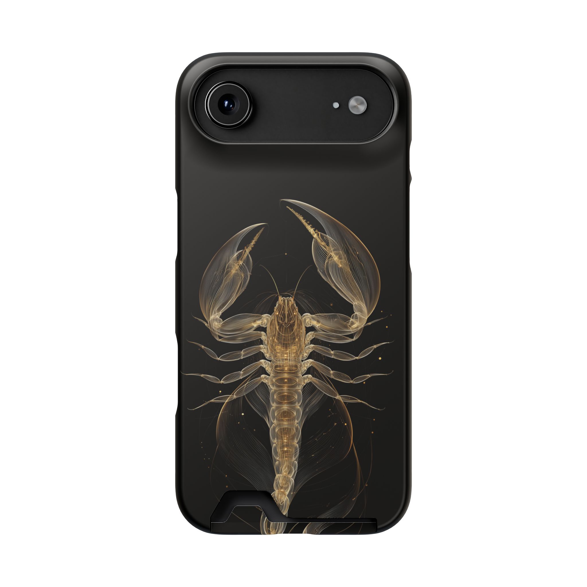 Scorpio Zodiac Phone Case with Card Holder – Celestial Gold Scorpion - Image 82
