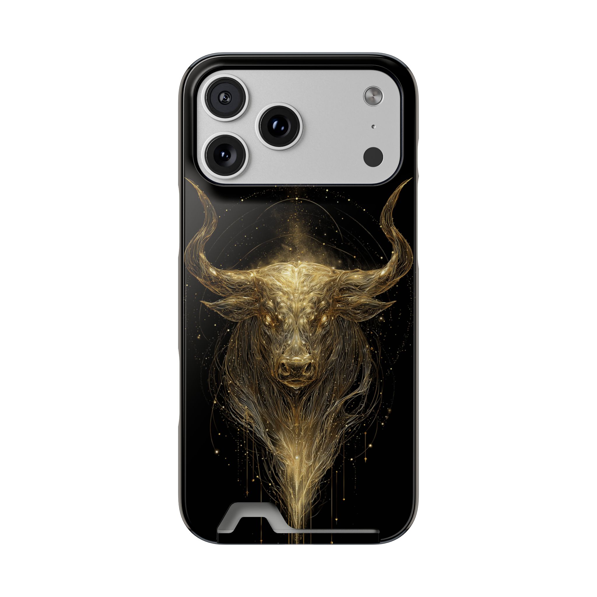 Taurus Zodiac Phone Case with Card Holder – Celestial Gold Bull - Image 88