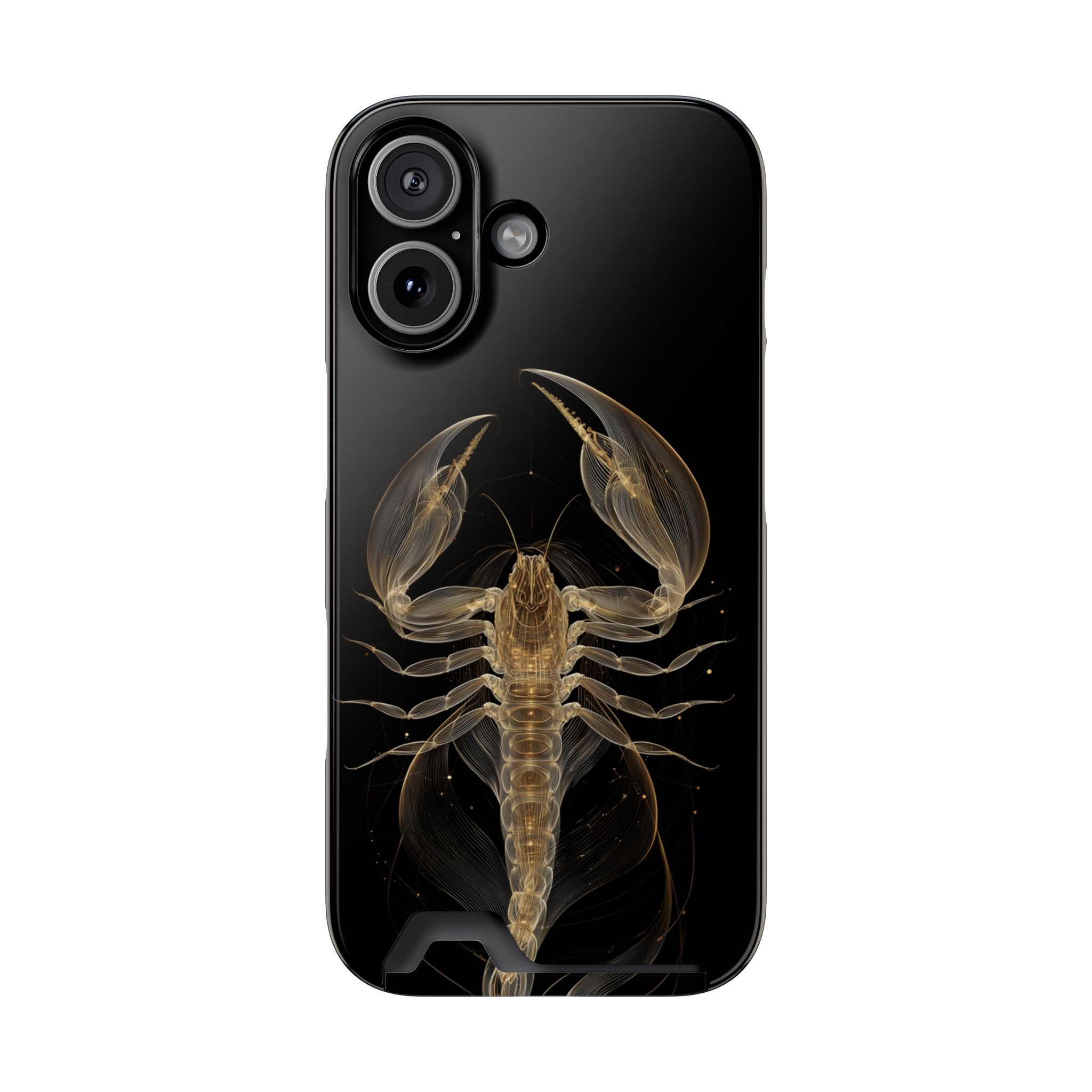 Scorpio Zodiac Phone Case with Card Holder – Celestial Gold Scorpion - Image 85