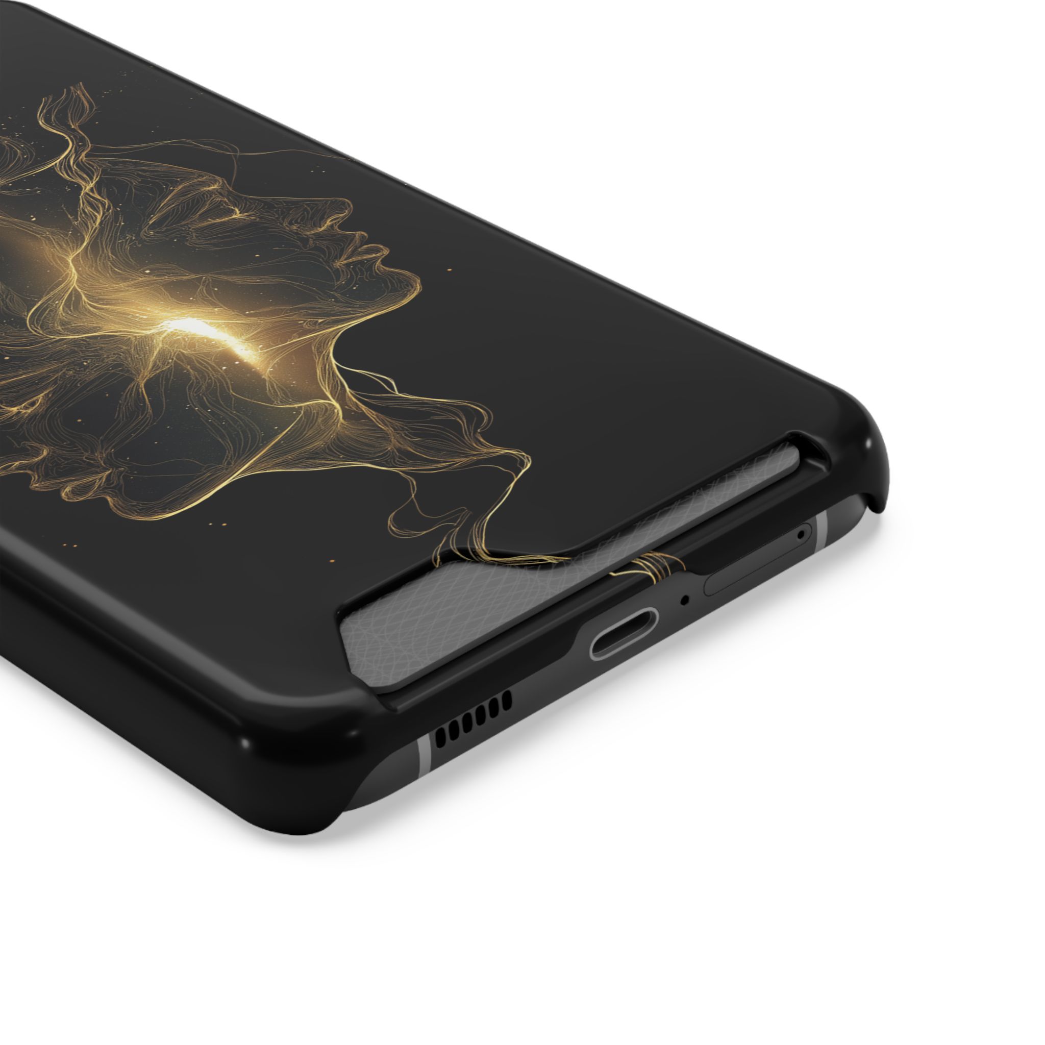 Gemini Zodiac Phone Case with Card Holder – Celestial Gold Twins - Image 10