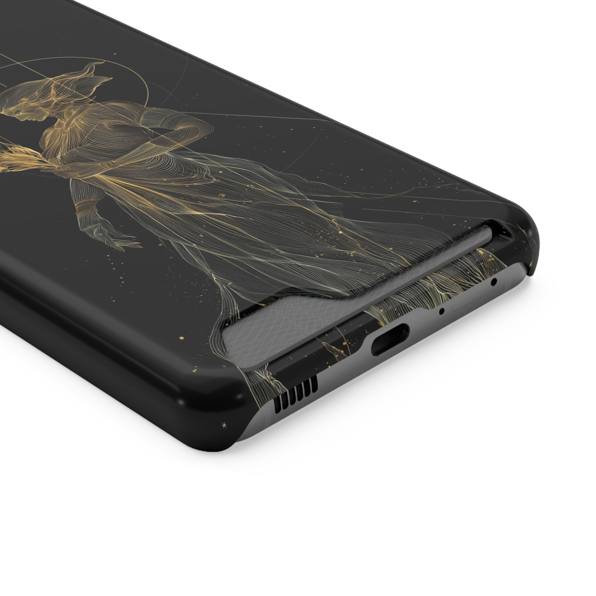 Virgo Zodiac Phone Case with Card Holder – Celestial Gold Maiden - Image 58
