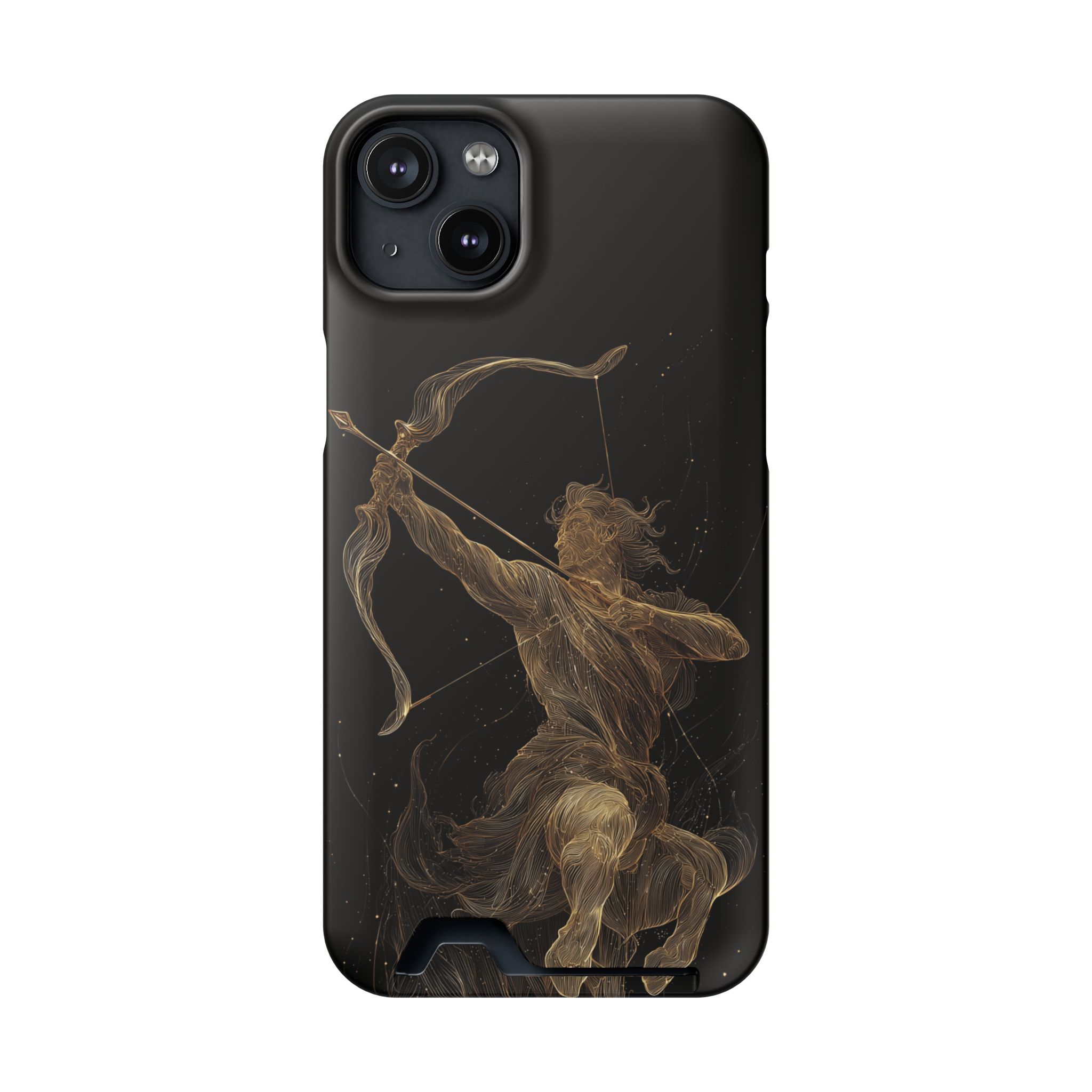 Sagittarius Zodiac Phone Case with Card Holder – Celestial Gold Archer - Image 91