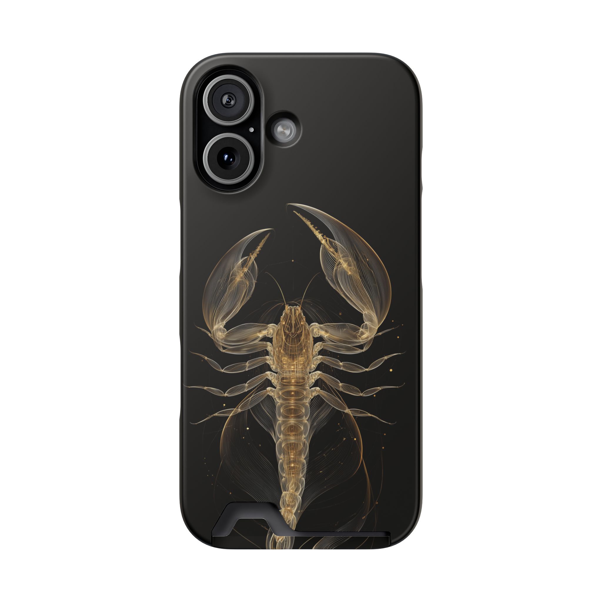 Scorpio Zodiac Phone Case with Card Holder – Celestial Gold Scorpion - Image 81