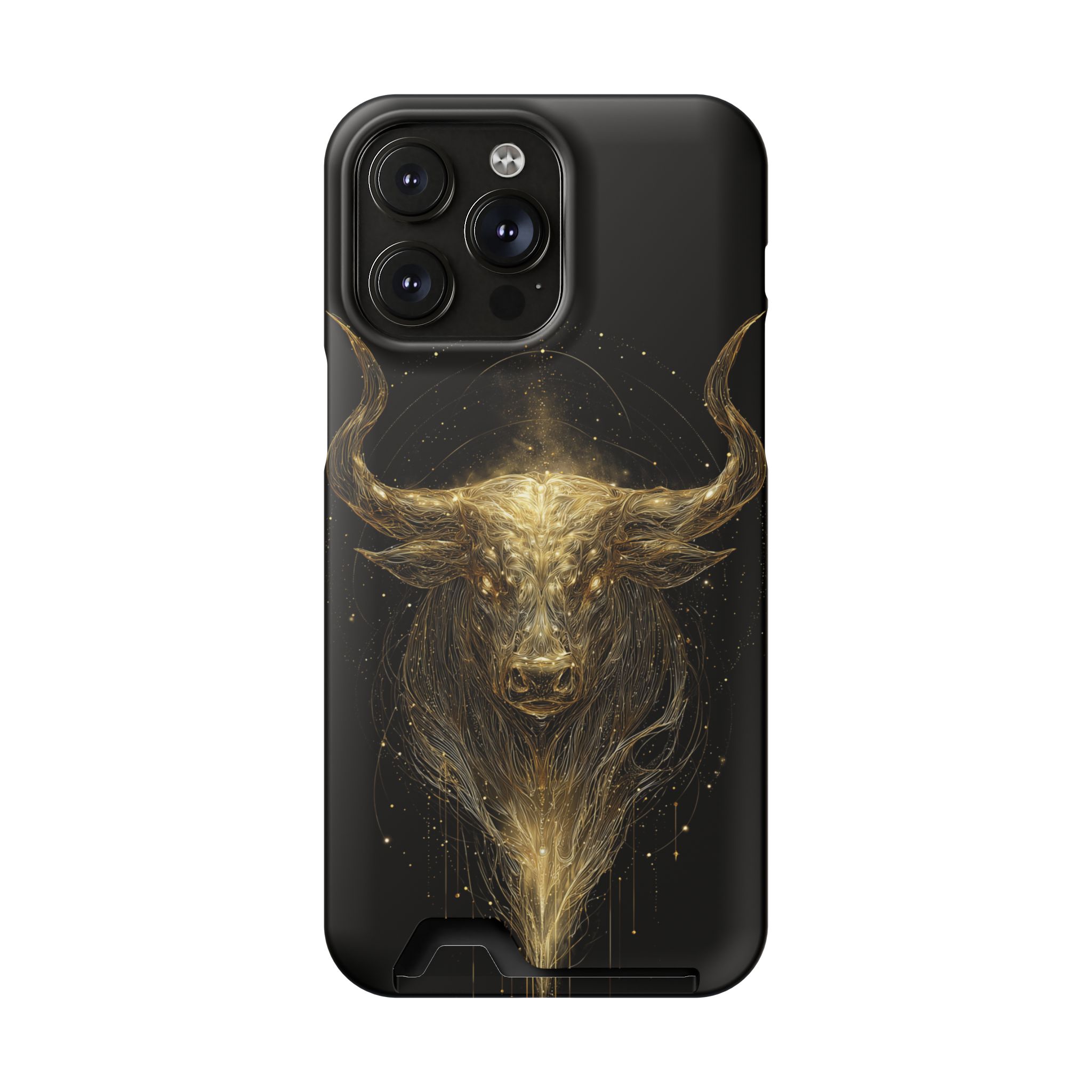 Taurus Zodiac Phone Case with Card Holder – Celestial Gold Bull - Image 92