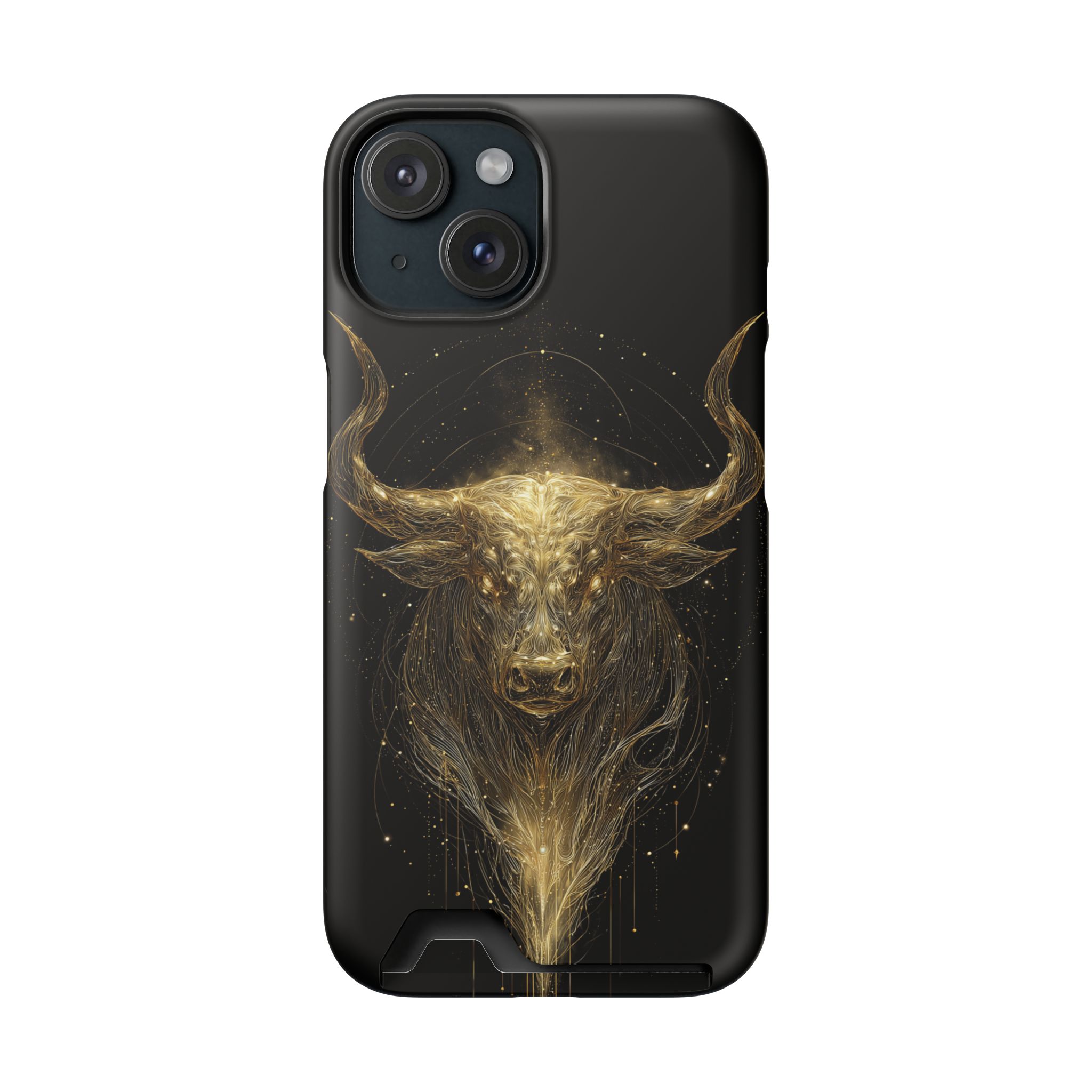 Taurus Zodiac Phone Case with Card Holder – Celestial Gold Bull - Image 98