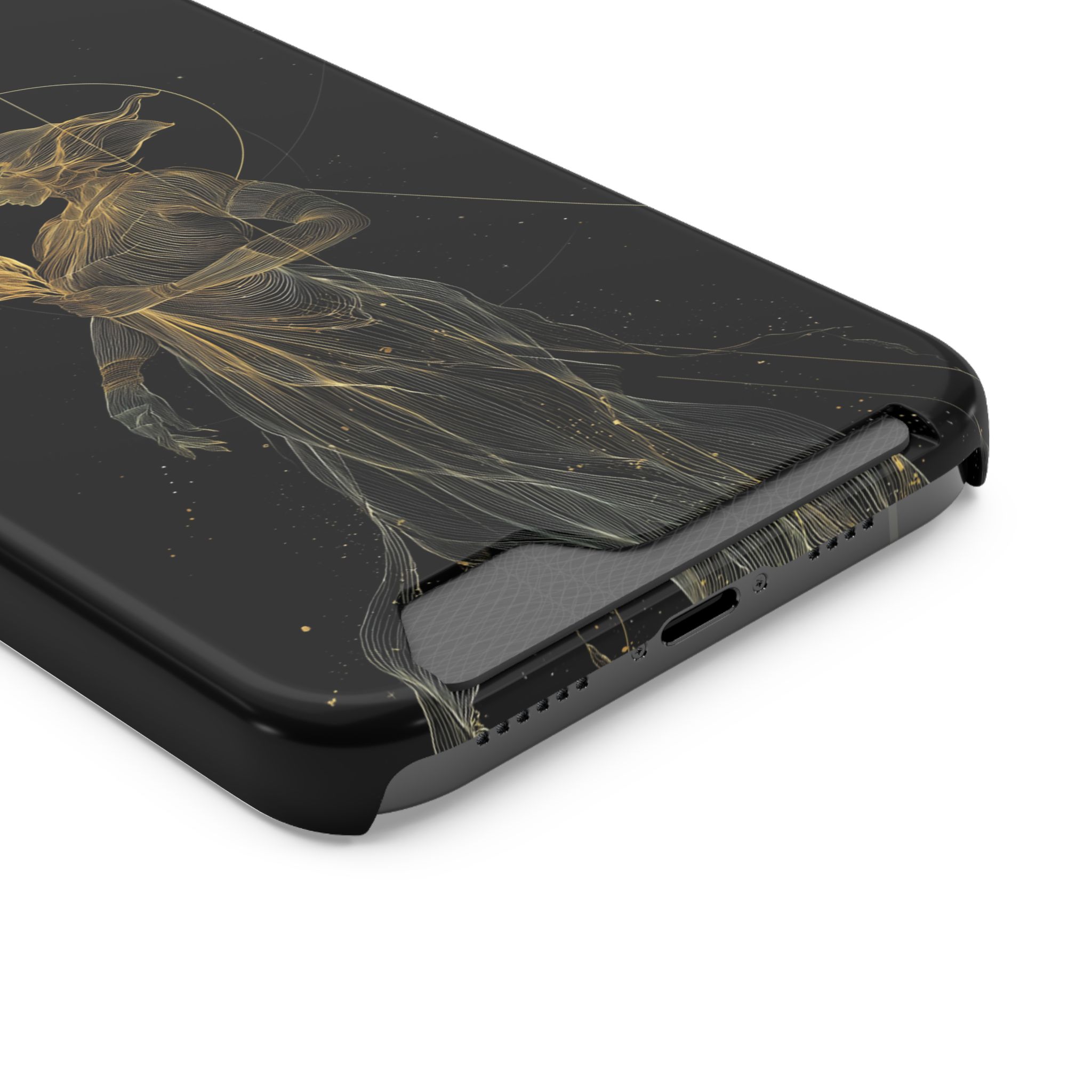 Virgo Zodiac Phone Case with Card Holder – Celestial Gold Maiden - Image 50