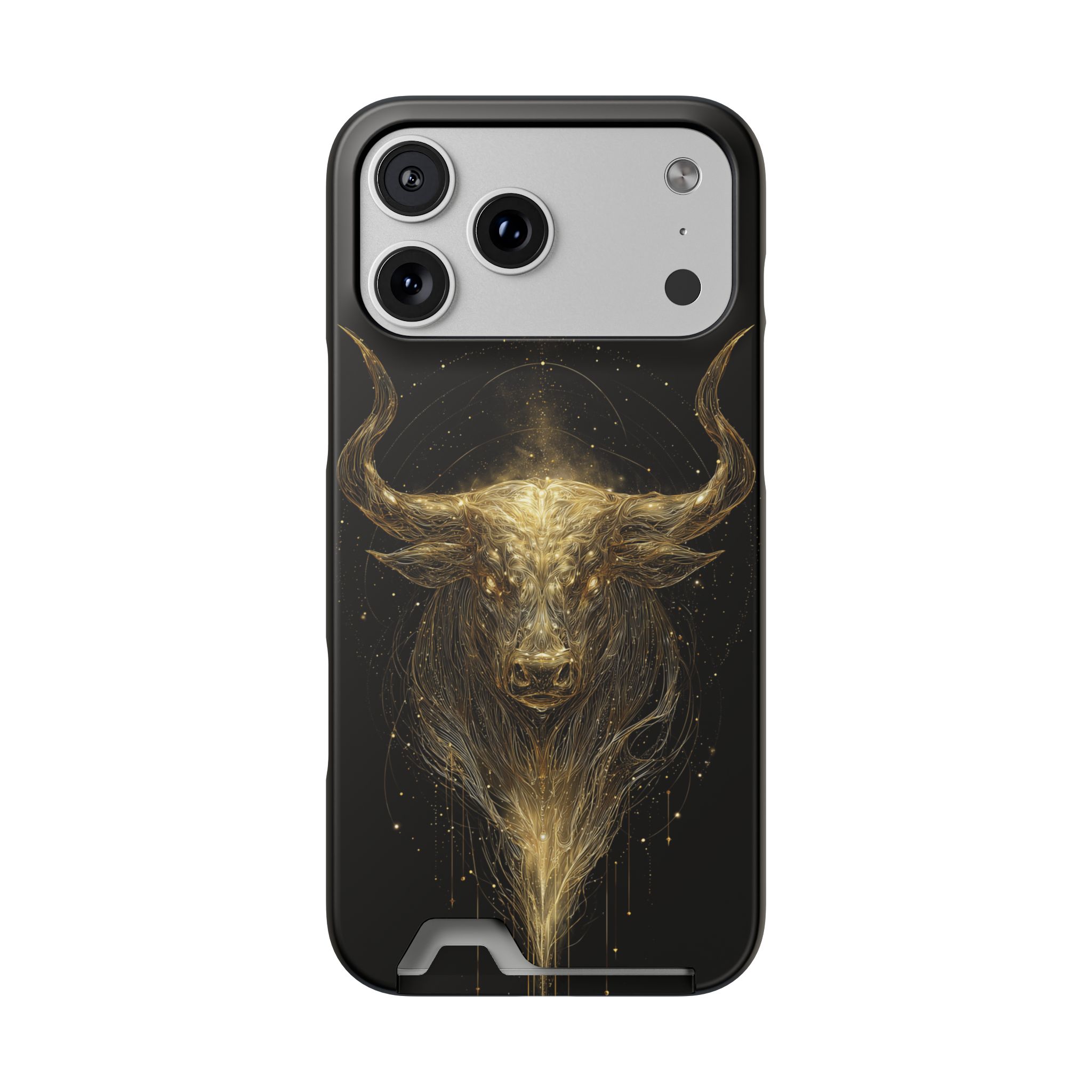 Taurus Zodiac Phone Case with Card Holder – Celestial Gold Bull - Image 84