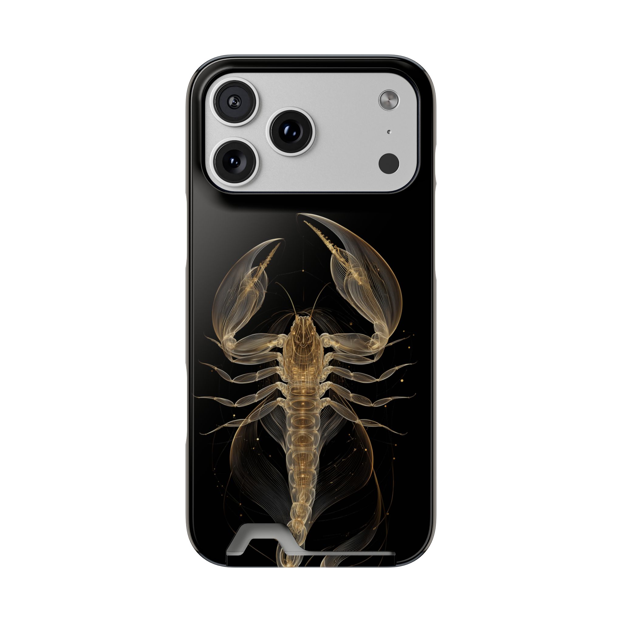 Scorpio Zodiac Phone Case with Card Holder – Celestial Gold Scorpion - Image 88