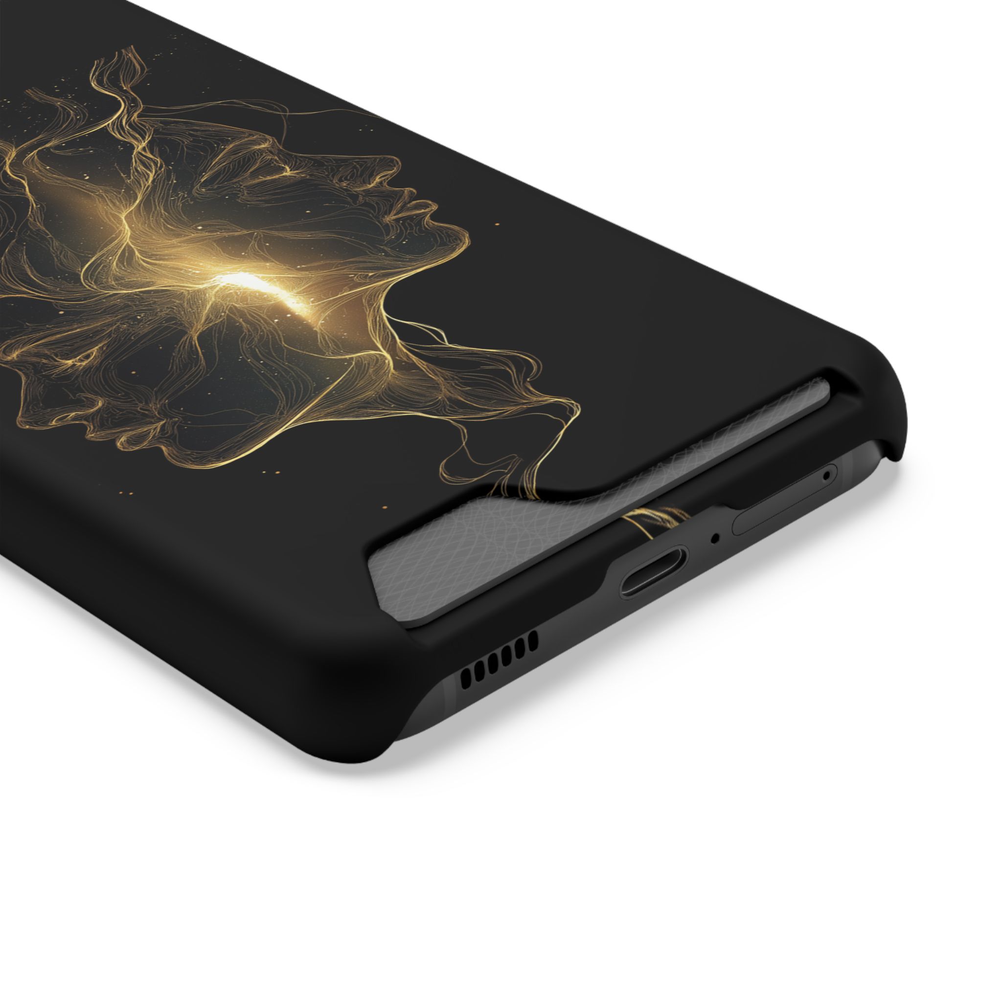 Gemini Zodiac Phone Case with Card Holder – Celestial Gold Twins - Image 6