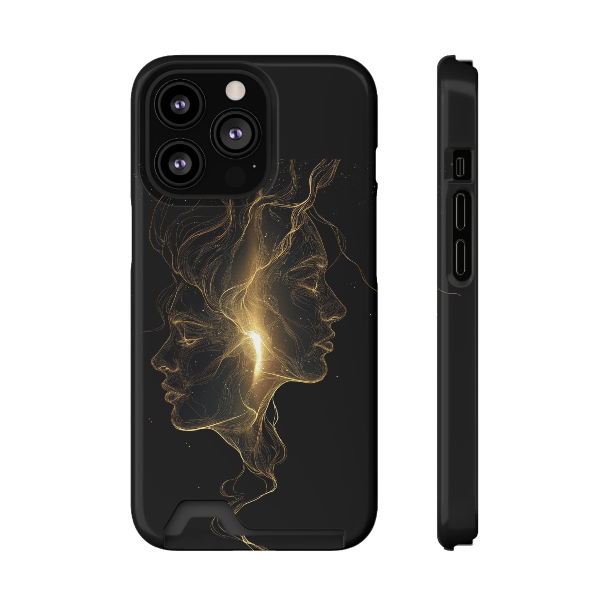 Gemini Zodiac Phone Case with Card Holder – Celestial Gold Twins - Image 41