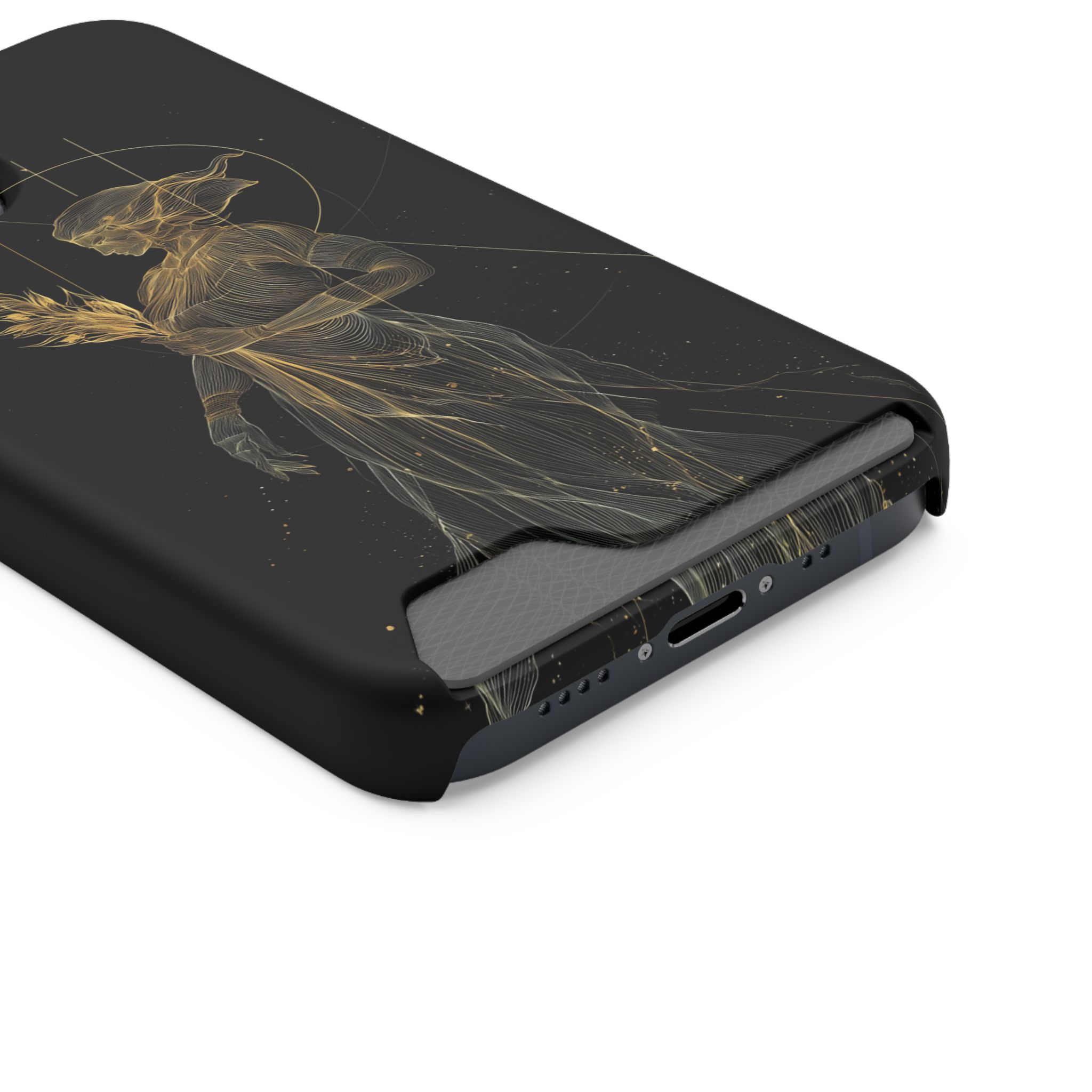 Virgo Zodiac Phone Case with Card Holder – Celestial Gold Maiden - Image 38