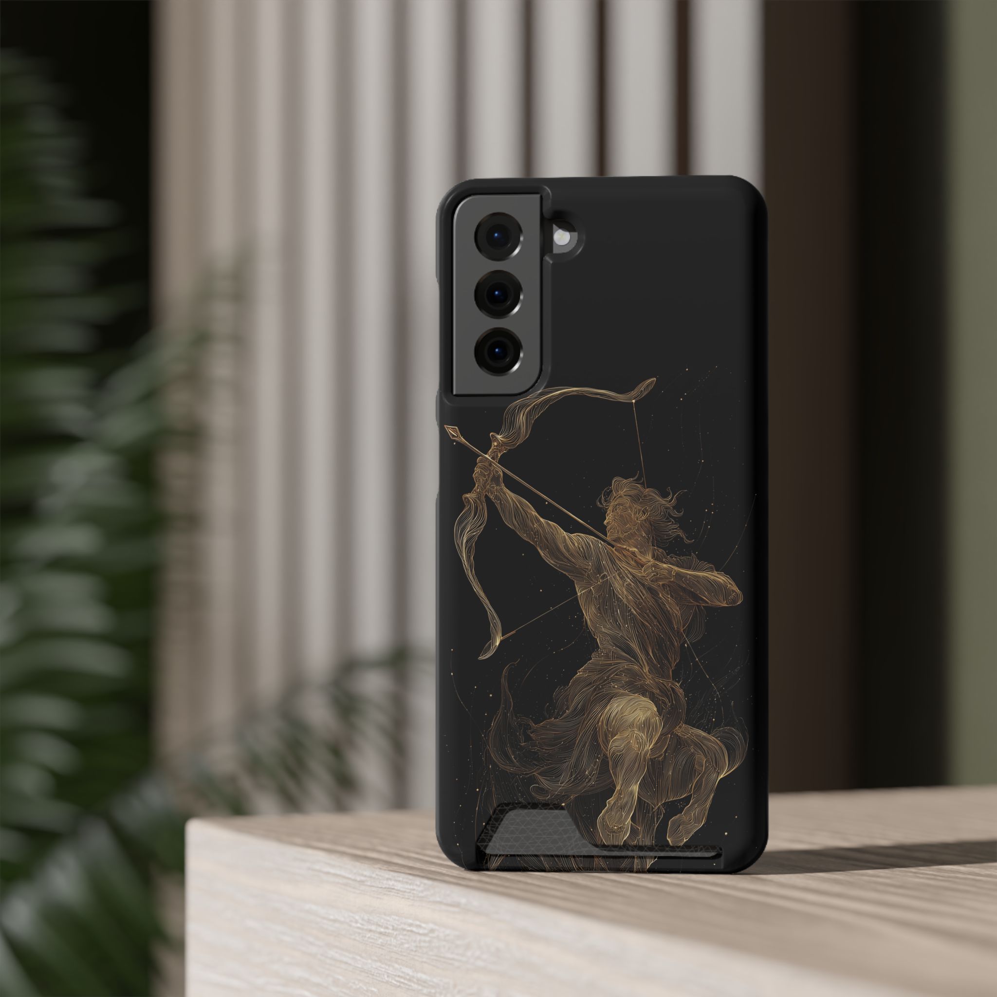 Sagittarius Zodiac Phone Case with Card Holder – Celestial Gold Archer - Image 60