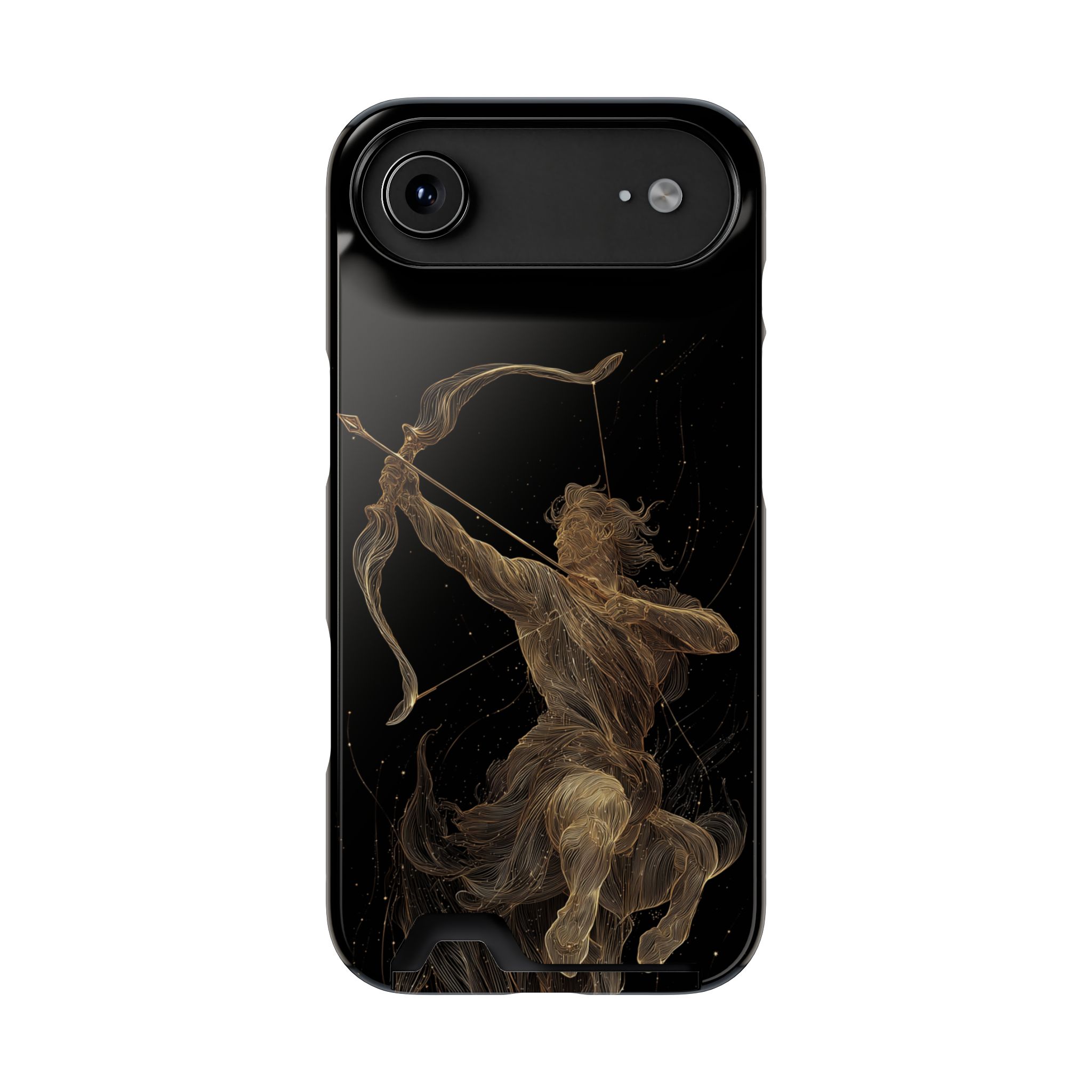 Sagittarius Zodiac Phone Case with Card Holder – Celestial Gold Archer - Image 86