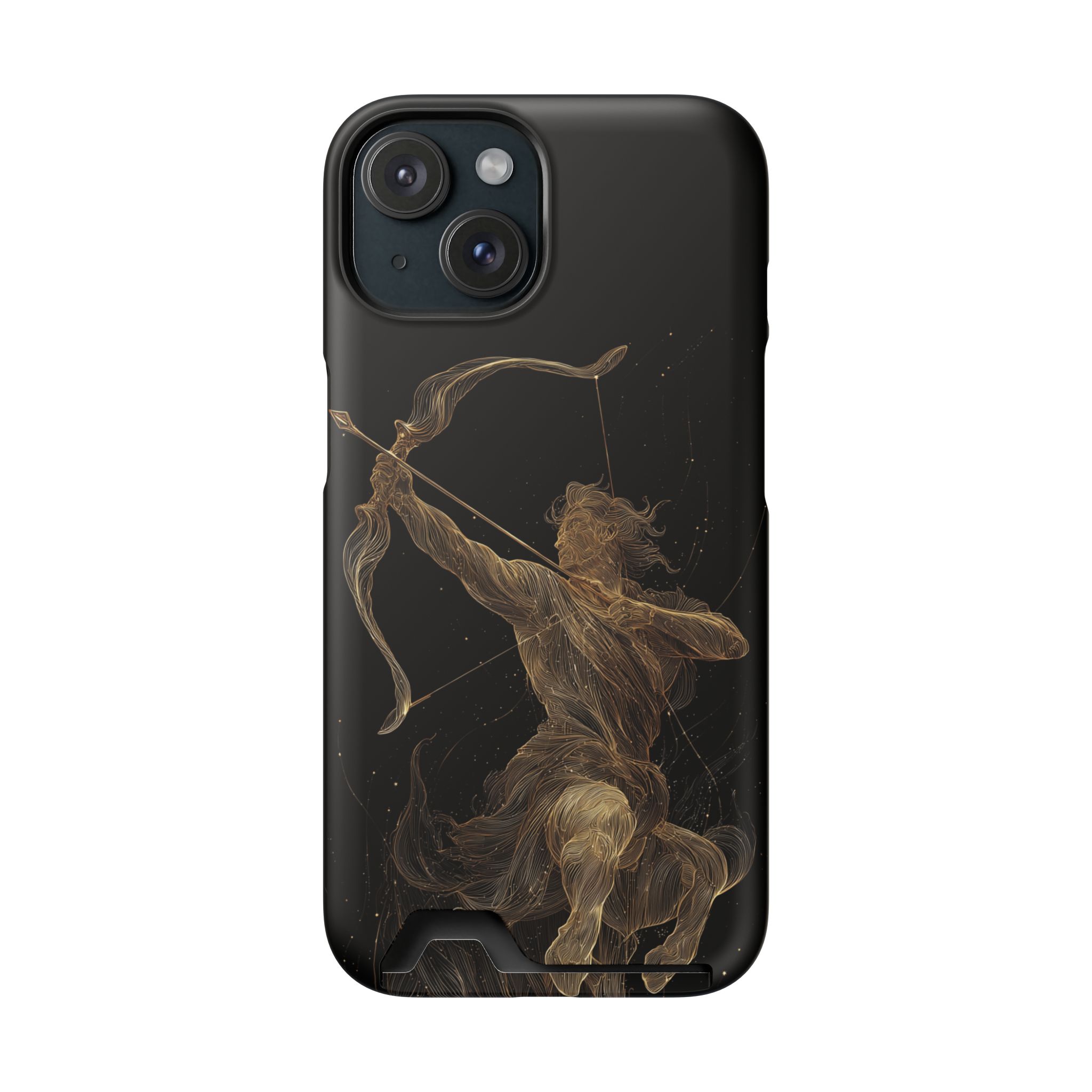 Sagittarius Zodiac Phone Case with Card Holder – Celestial Gold Archer - Image 98